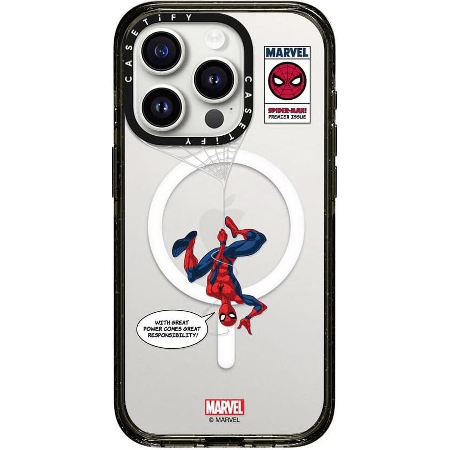 Funda CASETiFY Impact para iPhone 15 Pro Spider-Man - Negro