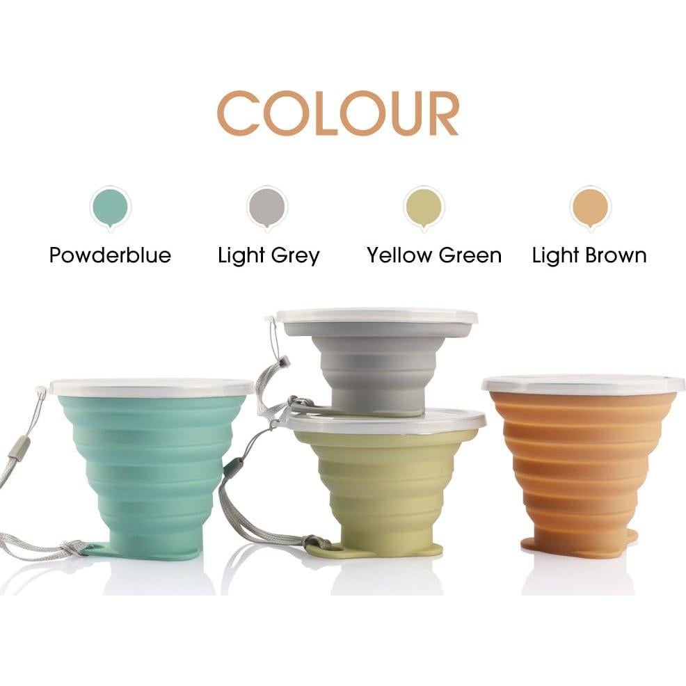 Taza de Viaje Plegable ME.FAN - Silicona 270ml - 4 Colores