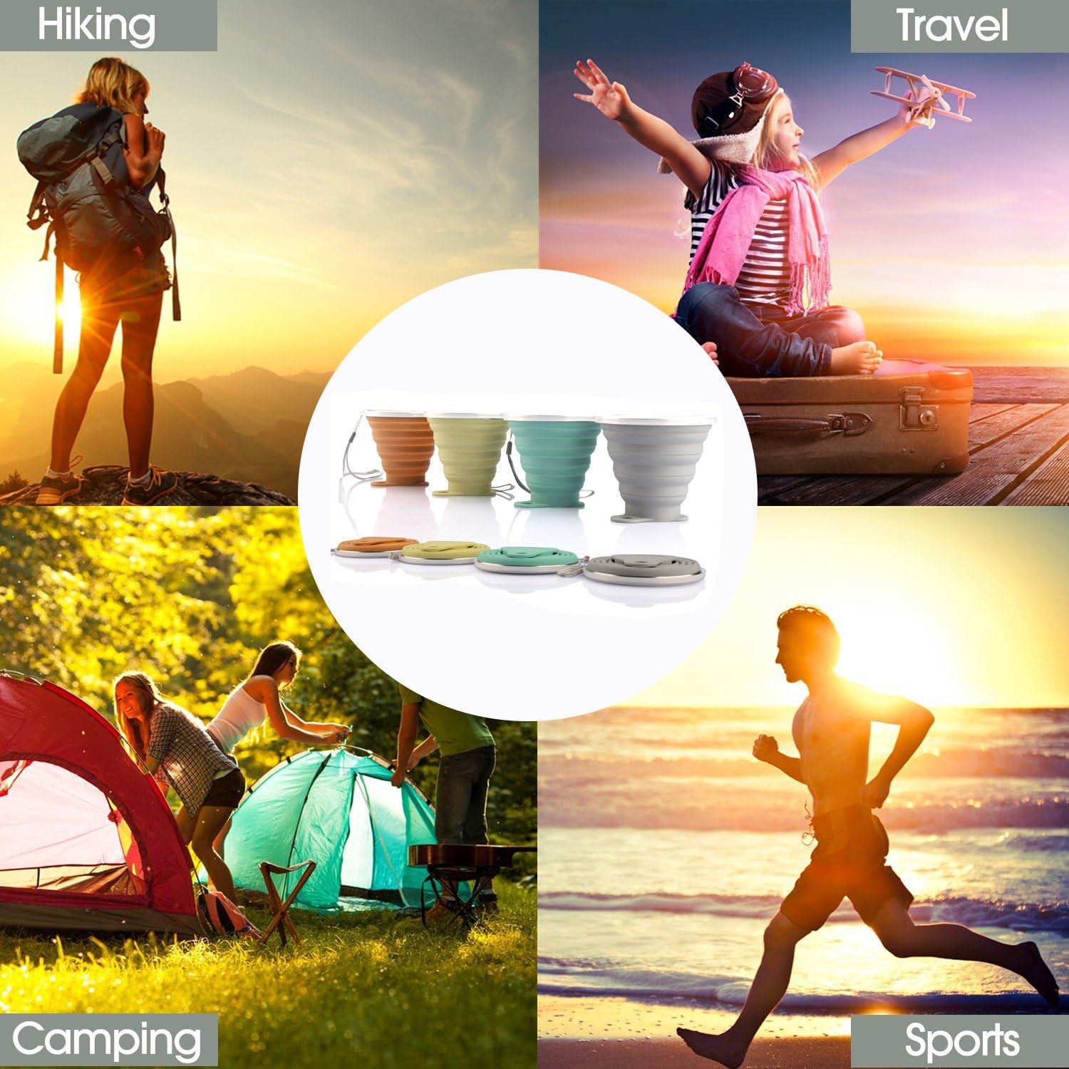 Taza de Viaje Plegable ME.FAN - Silicona 270ml - 4 Colores