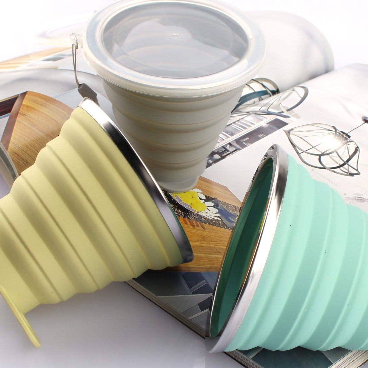 Taza de Viaje Plegable ME.FAN - Silicona 270ml - 4 Colores