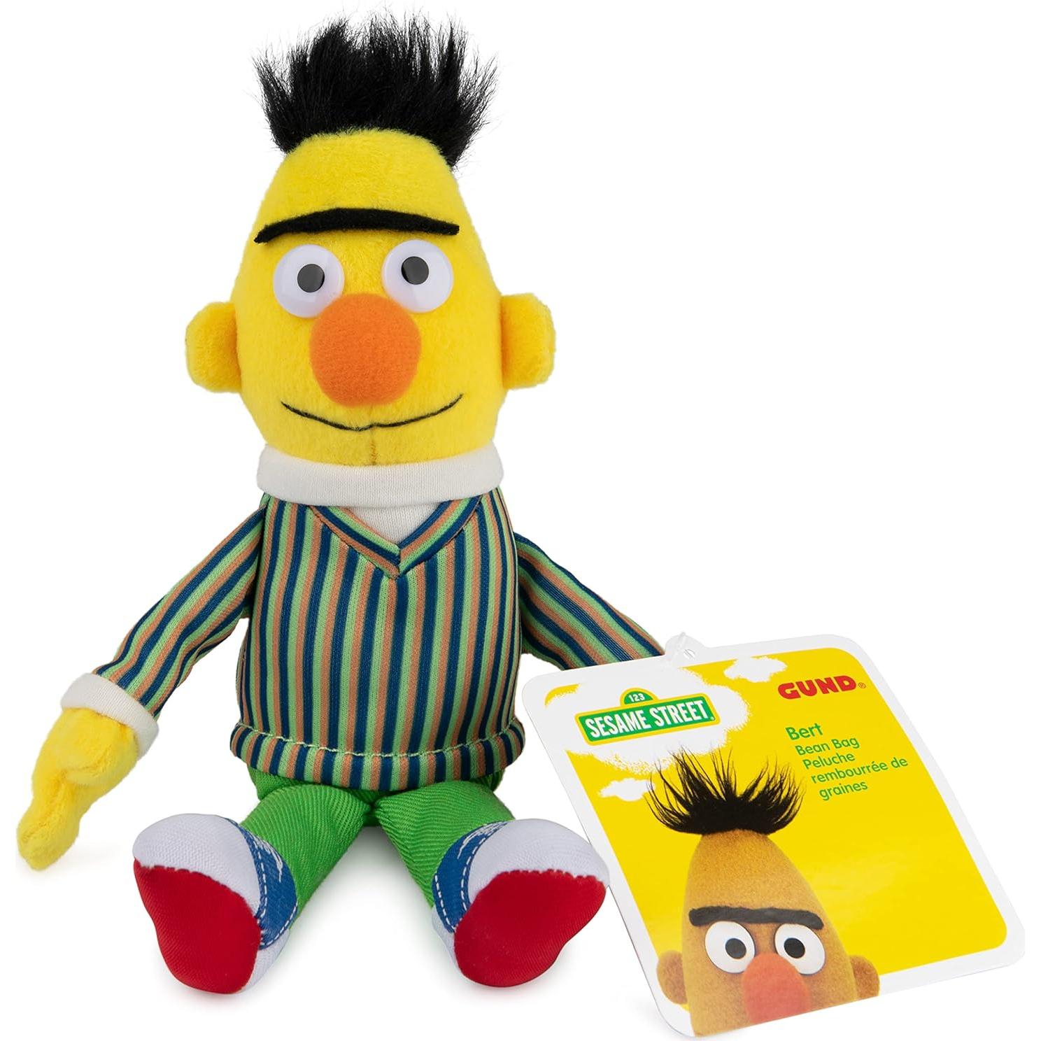 Beanbag Bert GUND 19 cm Plaza Sésamo Suave y Lavable