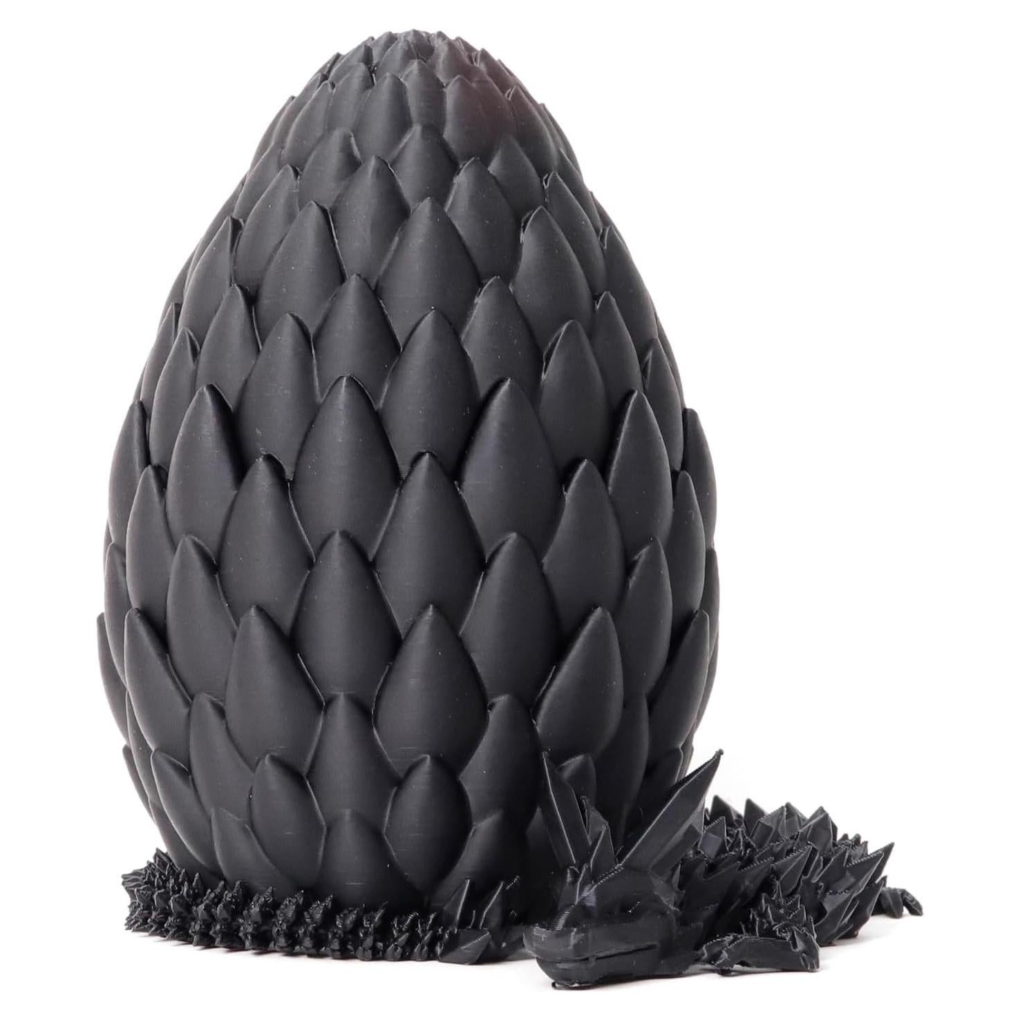 Huevo de Dragón 3D Flavery con Dragón Articulado 30.48 cm Negro