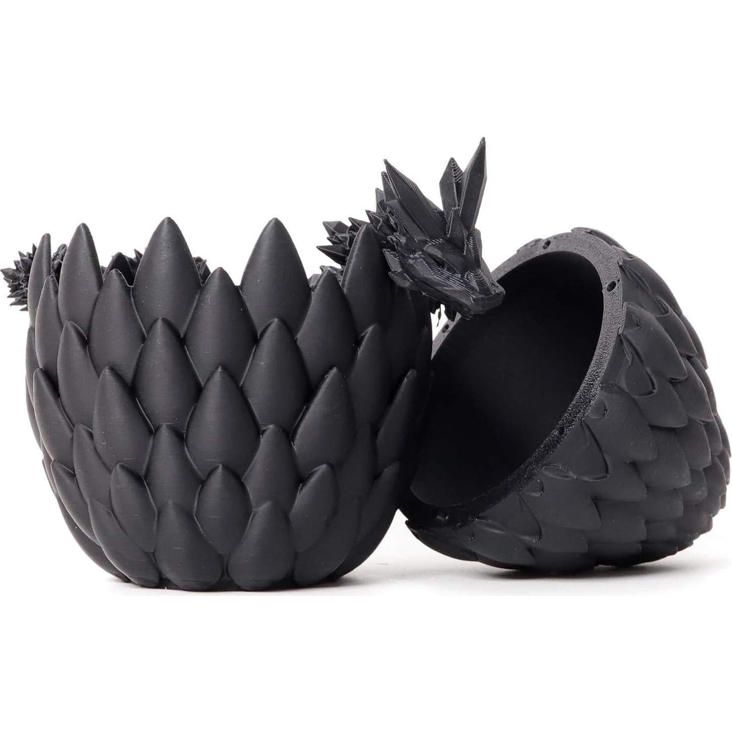 Huevo de Dragón 3D Flavery con Dragón Articulado 30.48 cm Negro