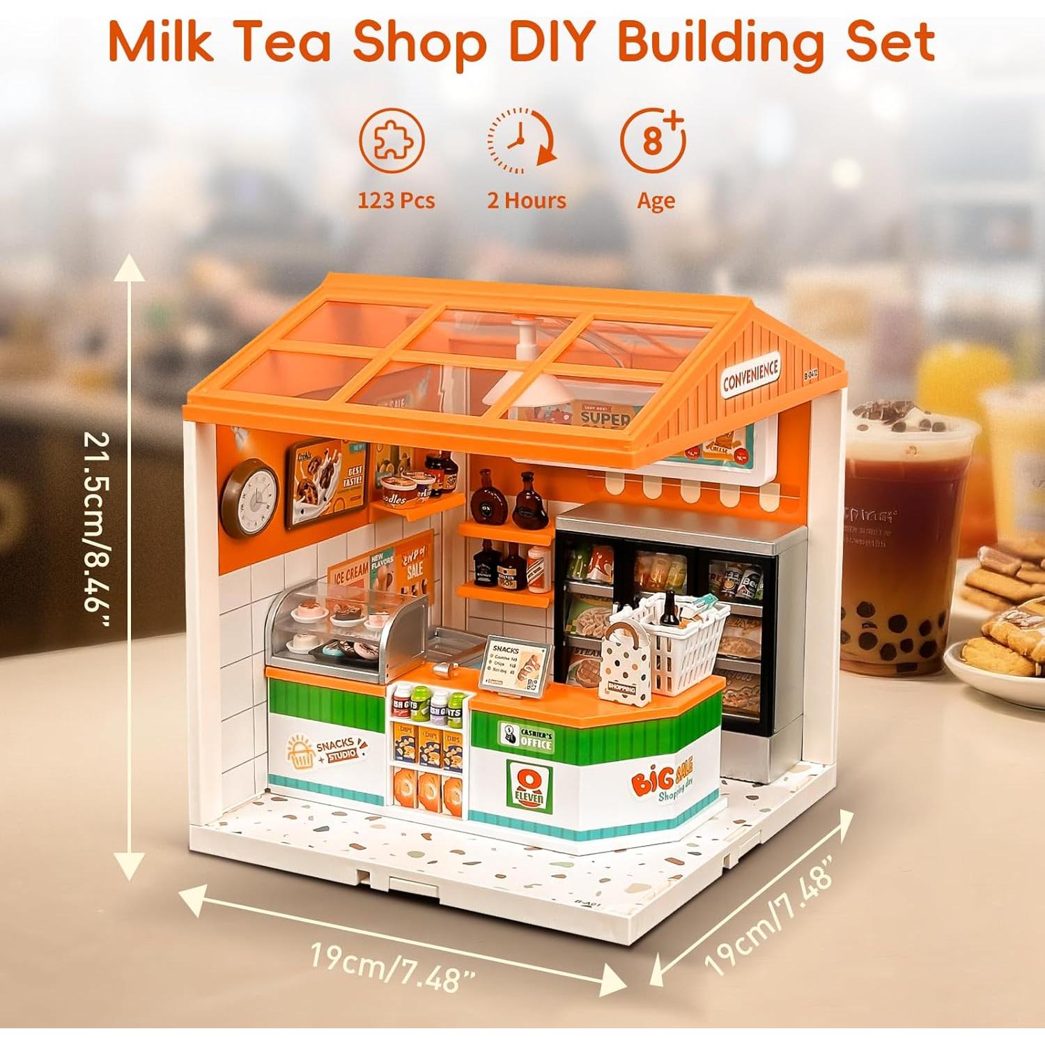 Bloques de Construcción LED Hallisun Tienda de Conveniencia 19x19x21.5cm