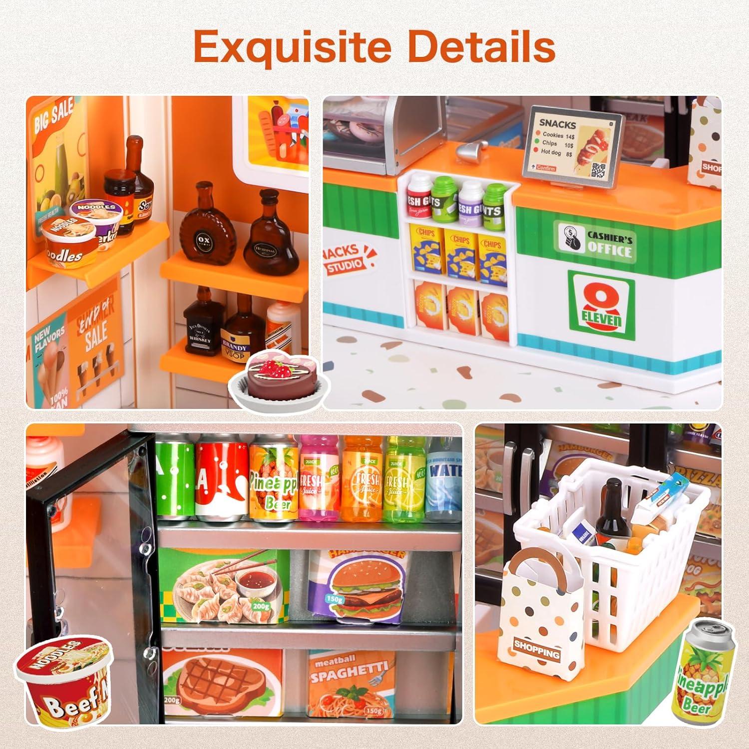 Bloques de Construcción LED Hallisun Tienda de Conveniencia 19x19x21.5cm