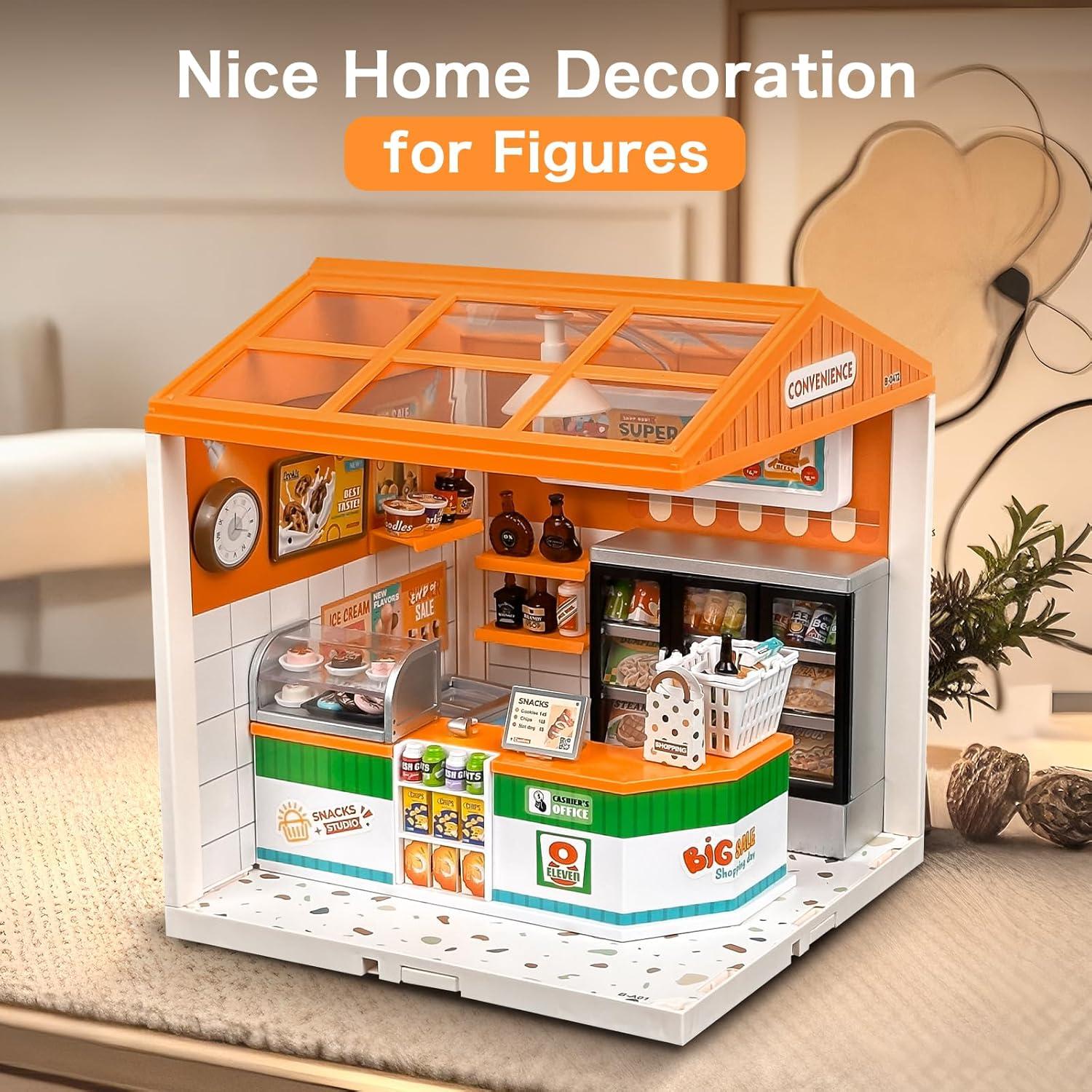 Bloques de Construcción LED Hallisun Tienda de Conveniencia 19x19x21.5cm