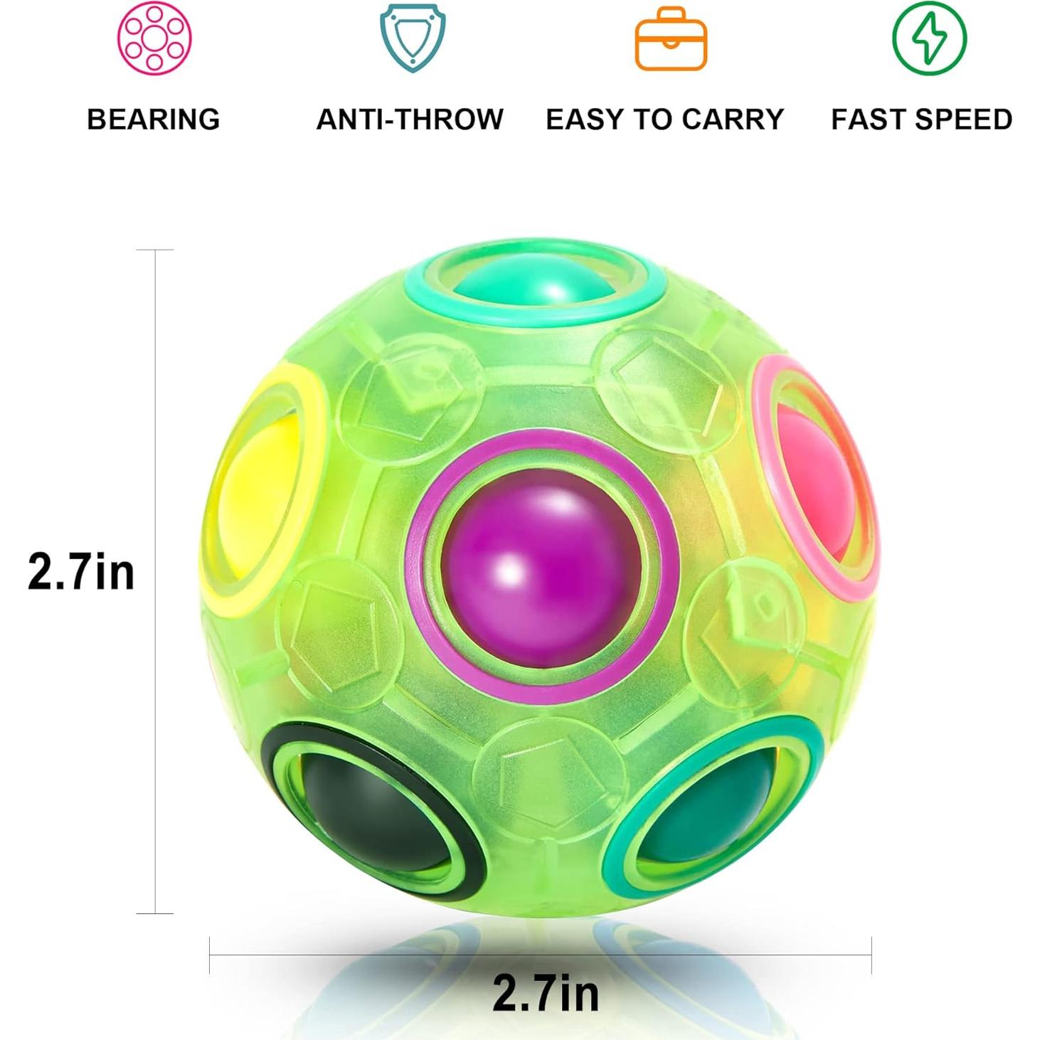 Bola de Rompecabezas Arcoíris Vdealen 7 cm - Juguete Fidget