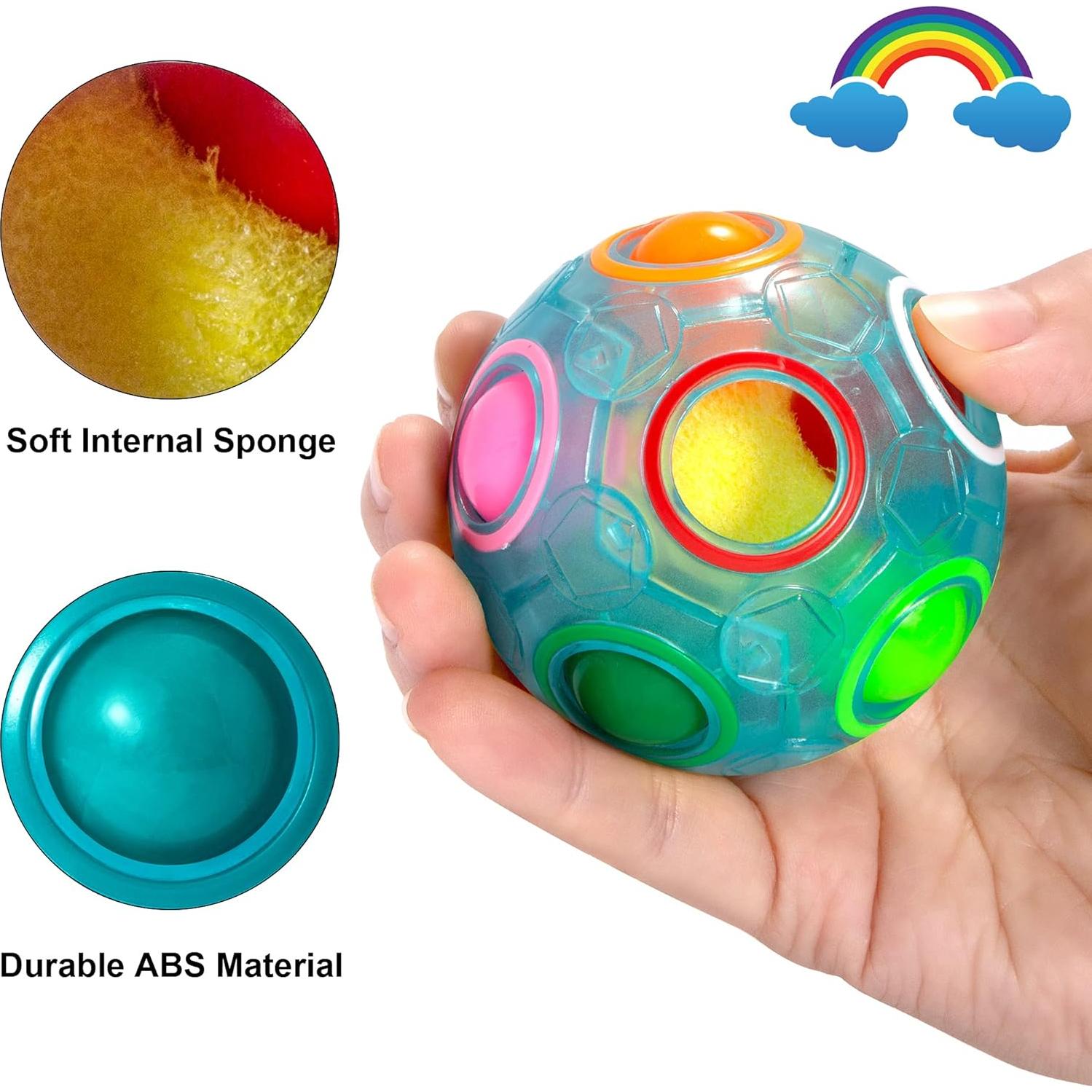 Bola de Rompecabezas Arcoíris Vdealen 7 cm - Juguete Fidget