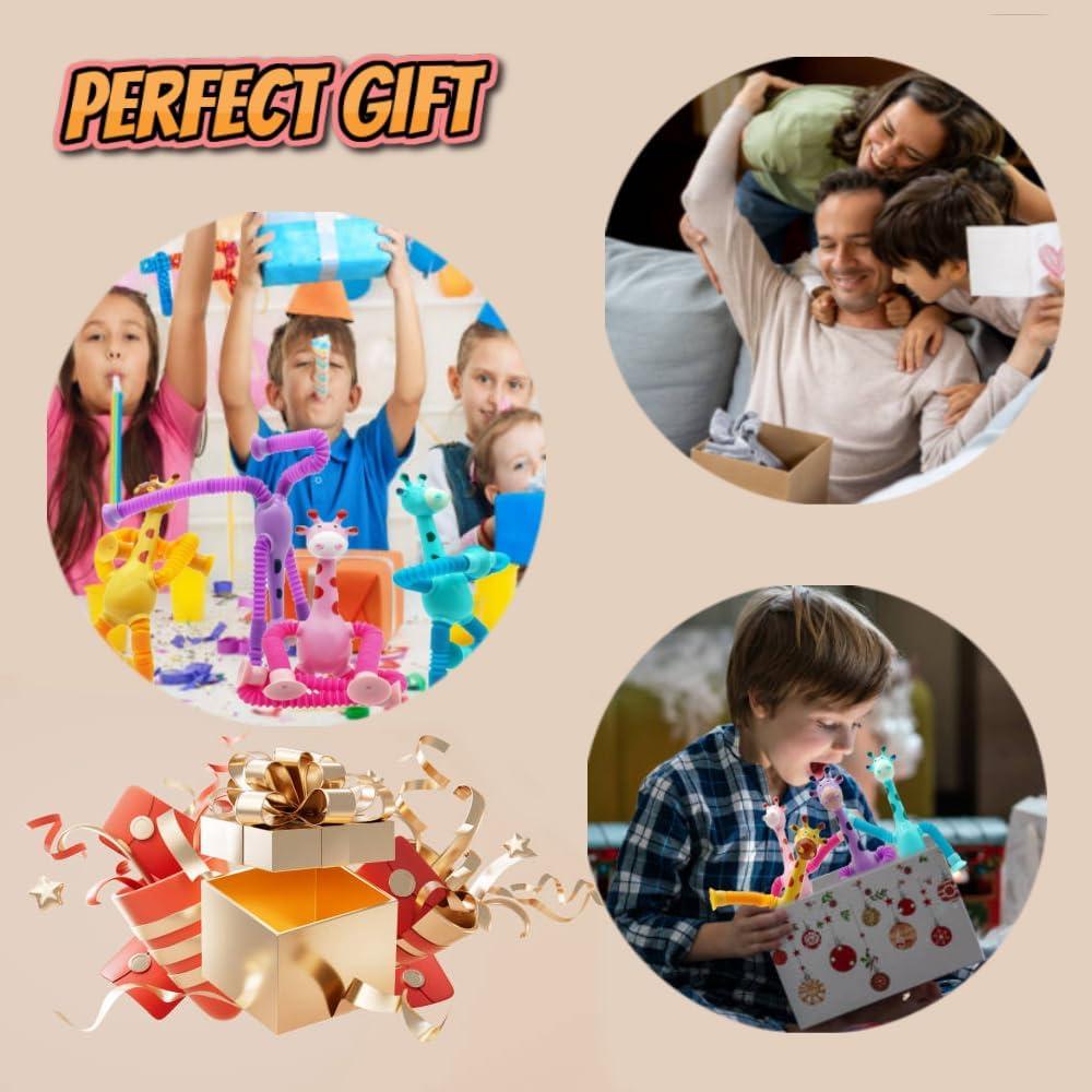 12PCS Juguetes Sensoriales Antiestrés Jirafa WUCLUD