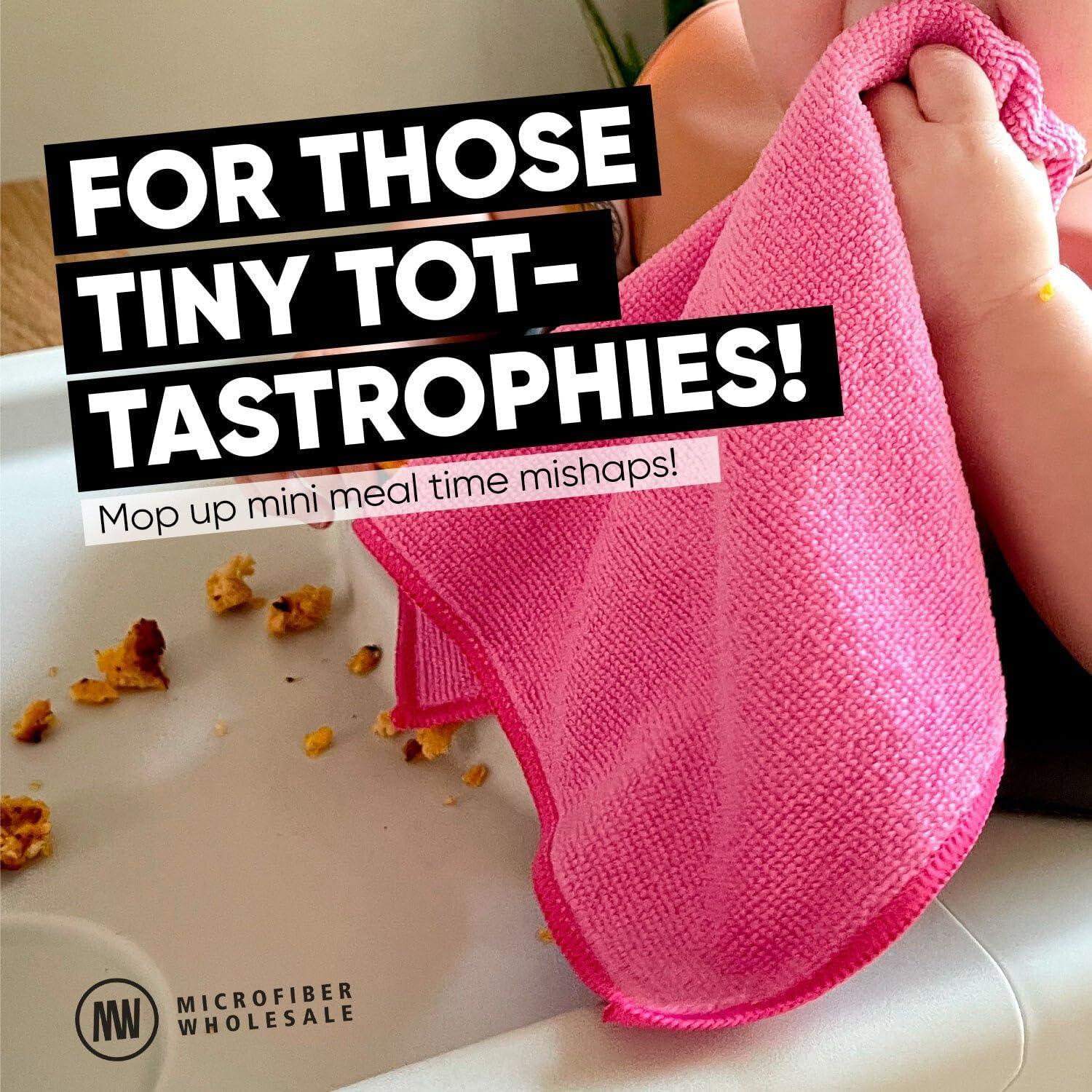 Paño de Microfibra Negro Microfiber Wholesale - Paquete de 12