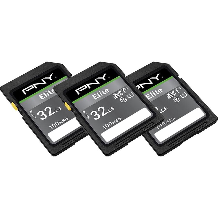 Tarjeta de Memoria PNY 32GB Elite Clase 10 U1 V10 3-Pack