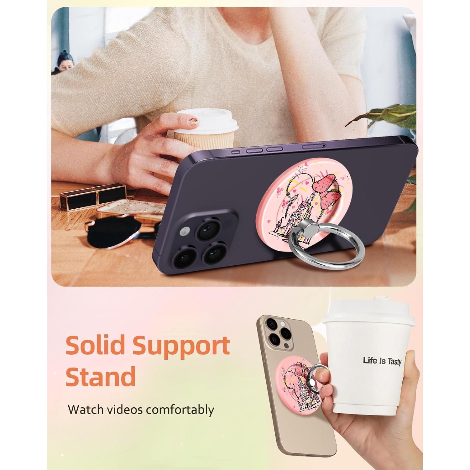 Soporte de Anillo Magnético Rosa Lotadilo para iPhone 16/15/14/13/12