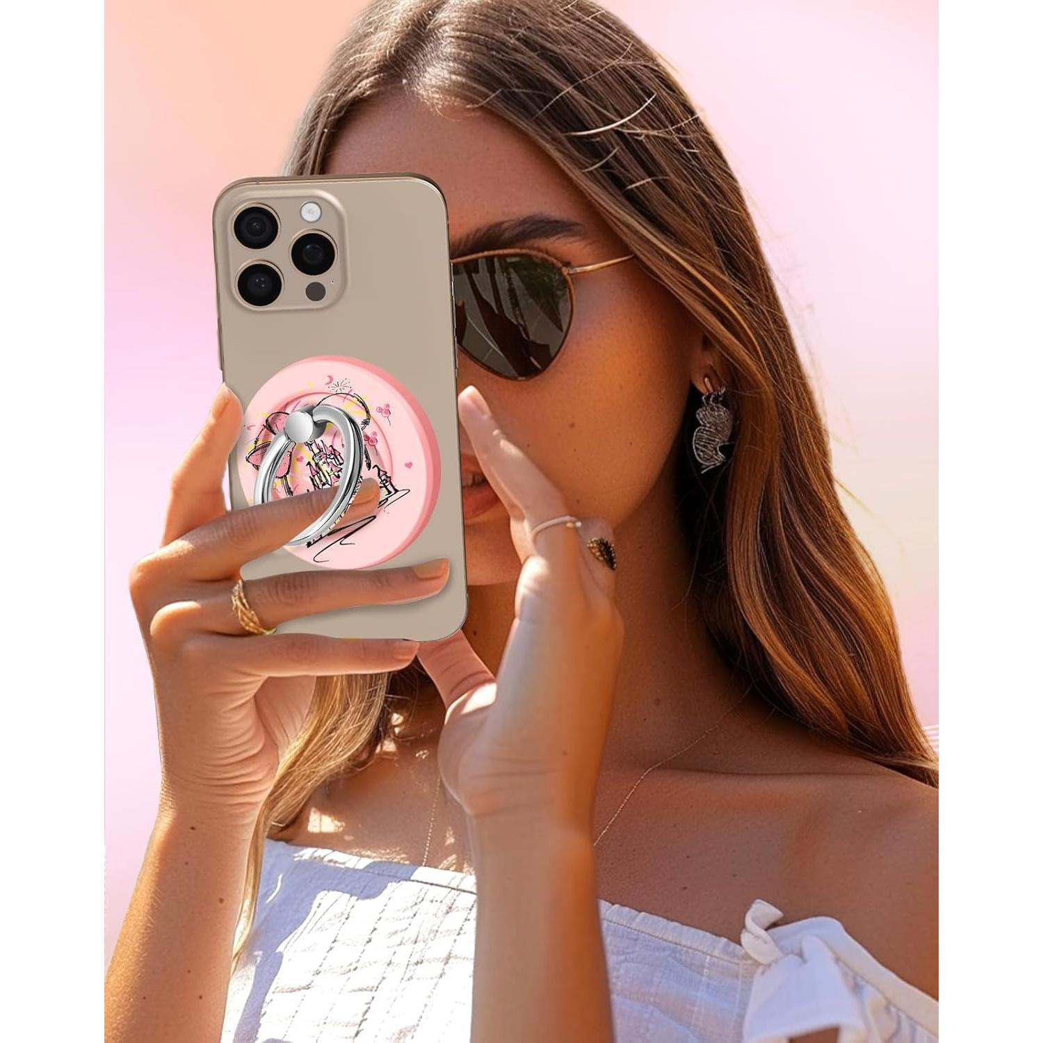 Soporte de Anillo Magnético Rosa Lotadilo para iPhone 16/15/14/13/12