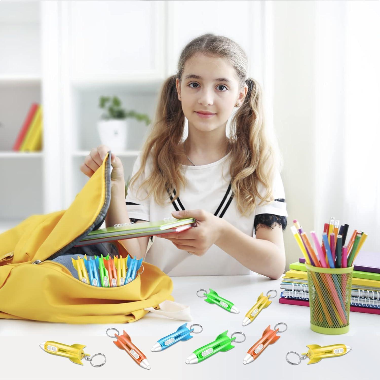 Llaveros Linterna LED Cohete Kioooki 24 Pcs Niños