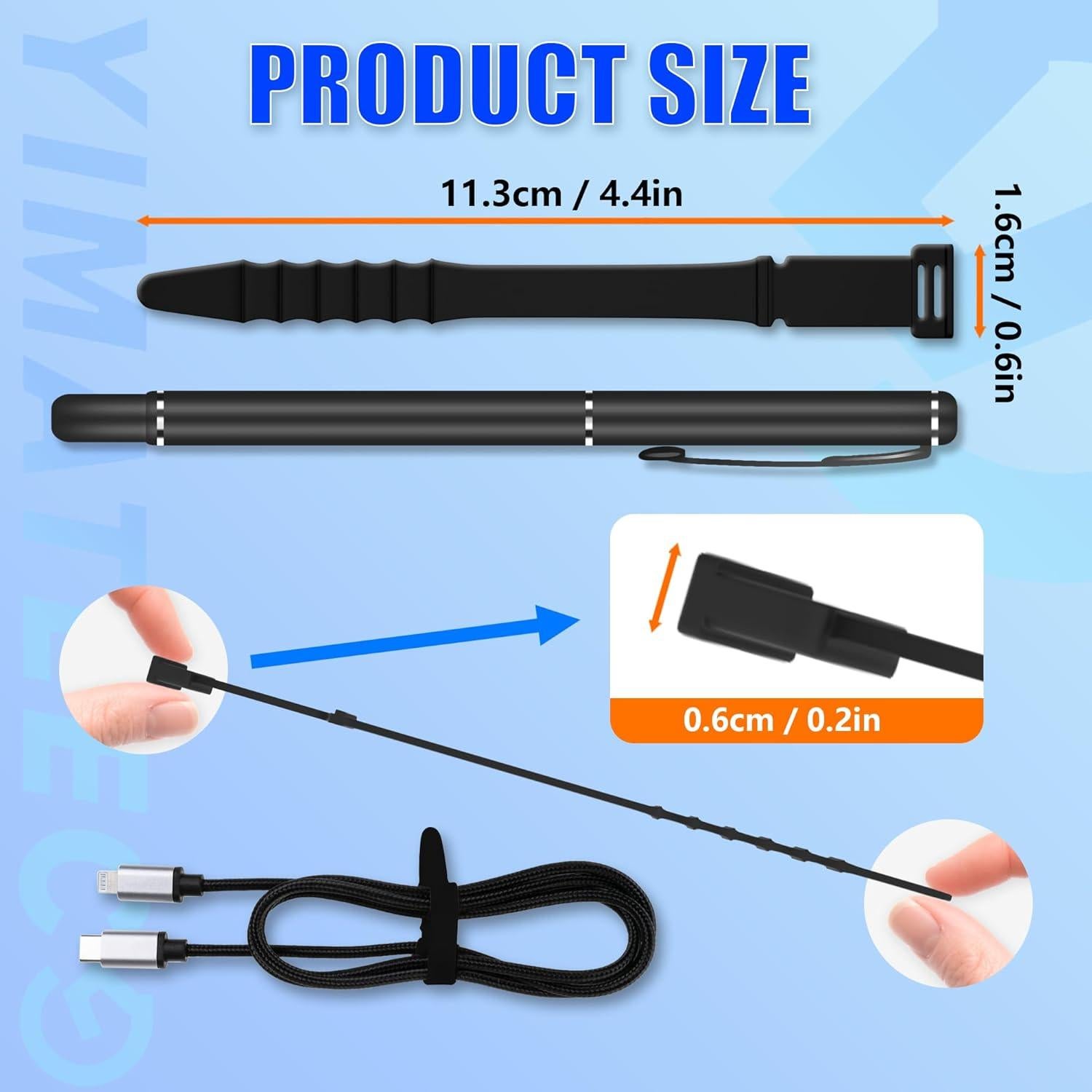 Bridas de Silicona Reutilizables YIMATEECO 11.4cm 30pcs Negro