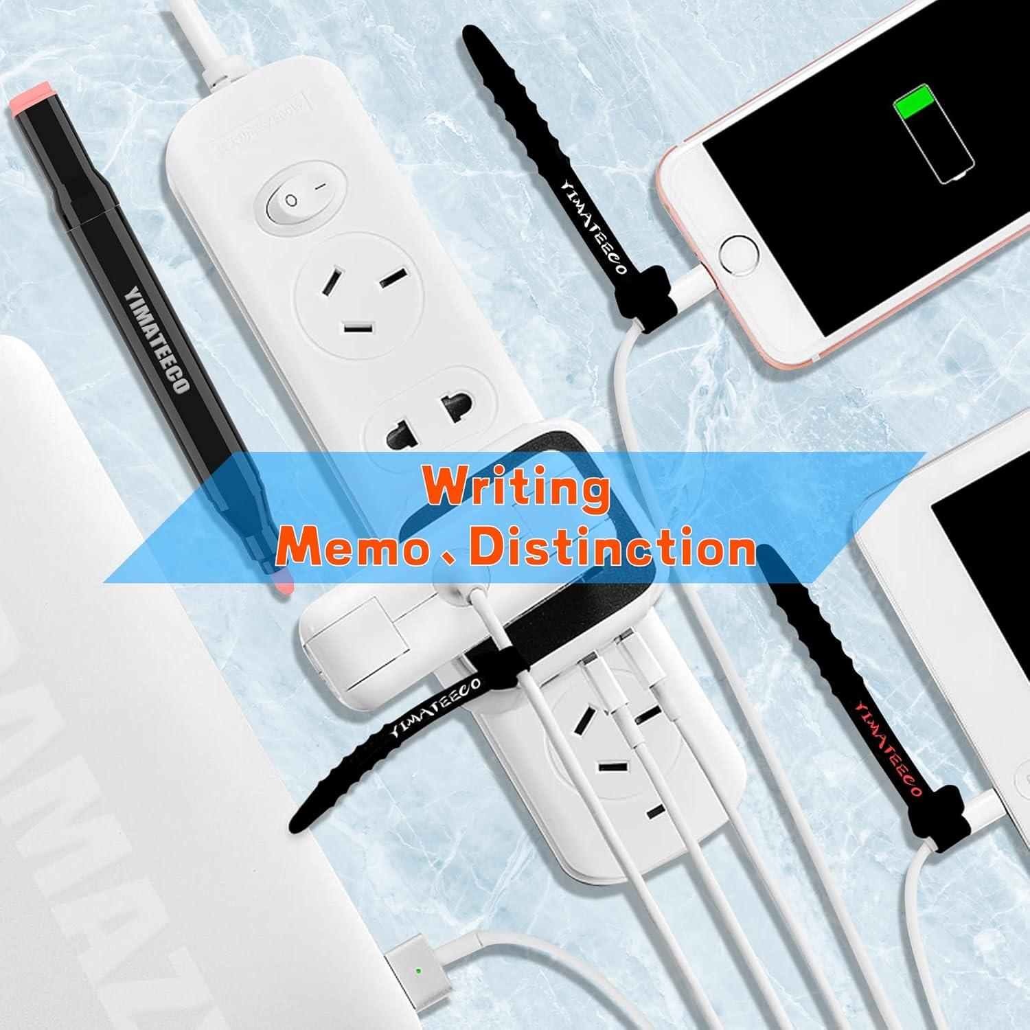 Bridas de Silicona Reutilizables YIMATEECO 11.4cm 30pcs Negro