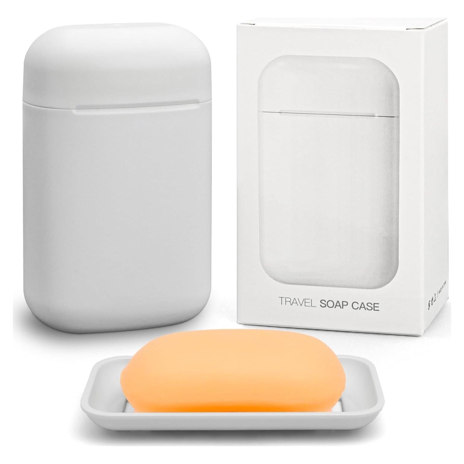 Estuche de Jabón AIMAIAIMAI Gris a Prueba de Fugas 12x7.4cm