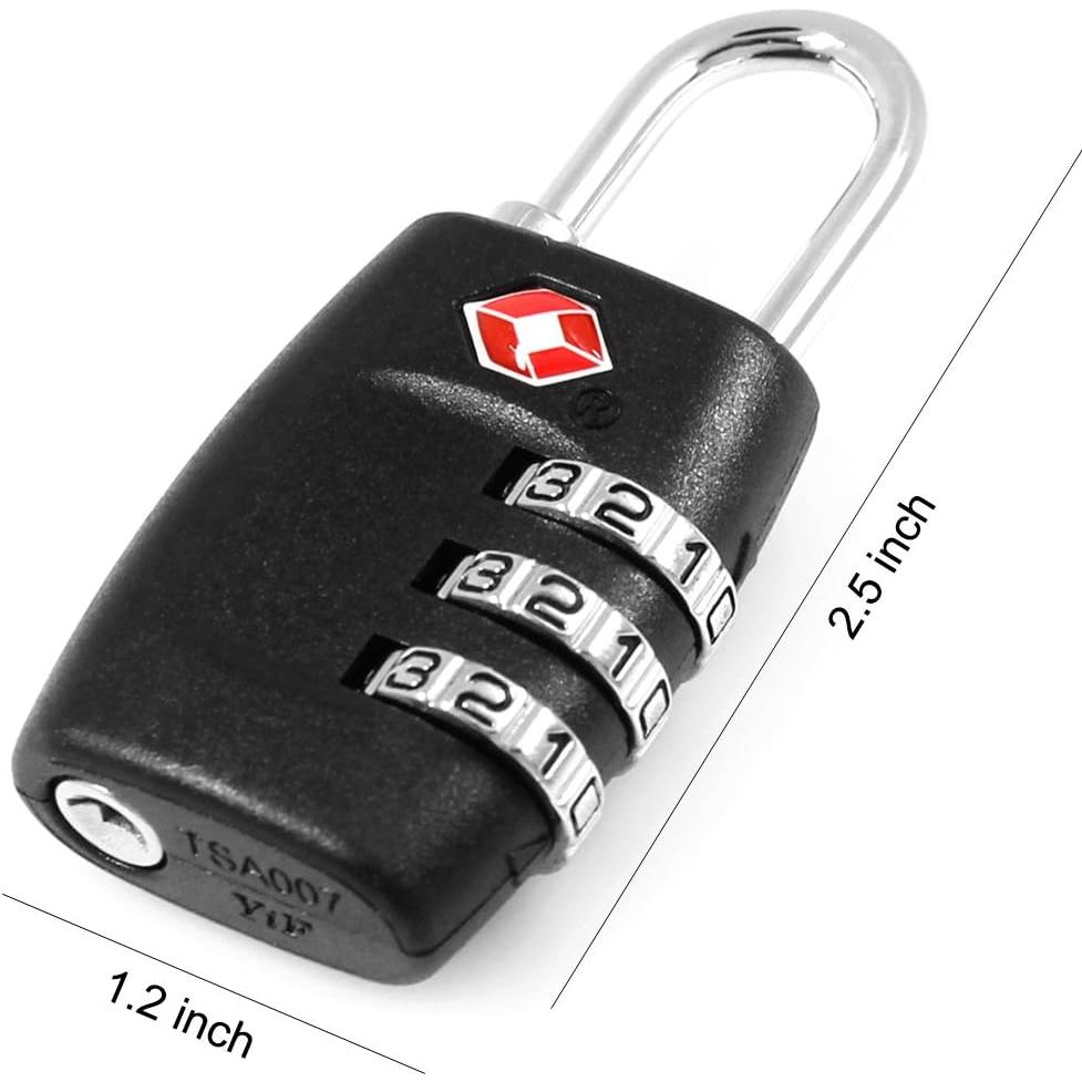 Candado de Combinación DanziX TSA con Tether de Acero Inoxidable