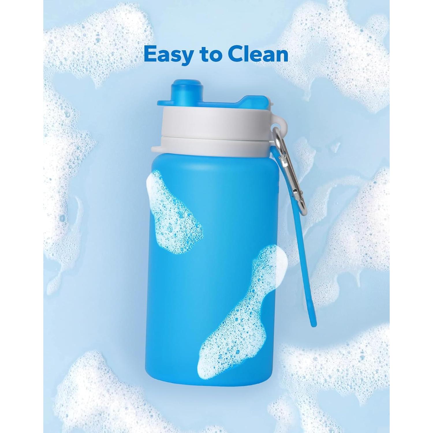 Botella de Agua Plegable MCOMCE 550ml Libre de BPA Azul