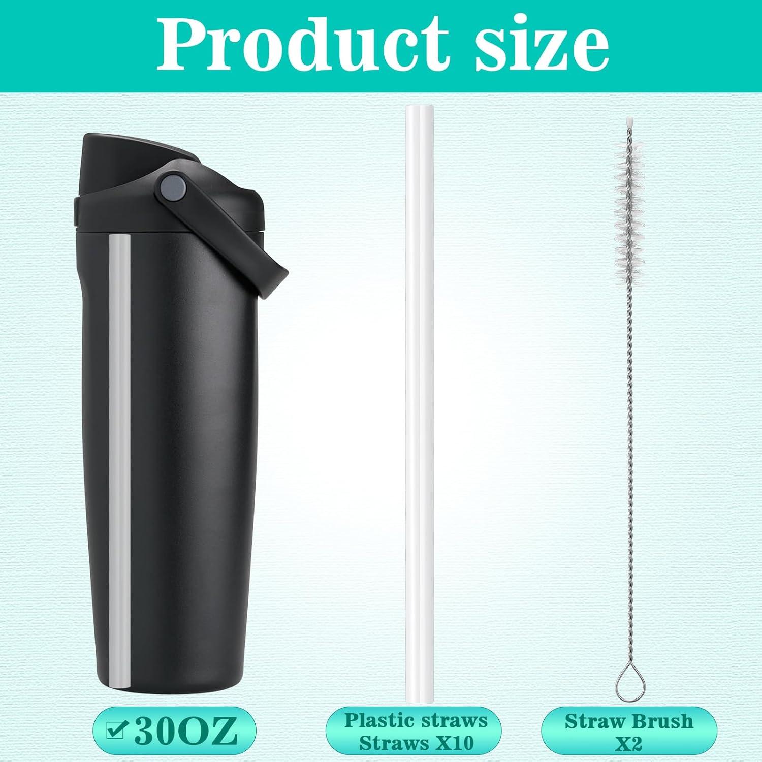 Pajillas Reutilizables Mity Rain para Botella Owala 30oz - 8 Piezas