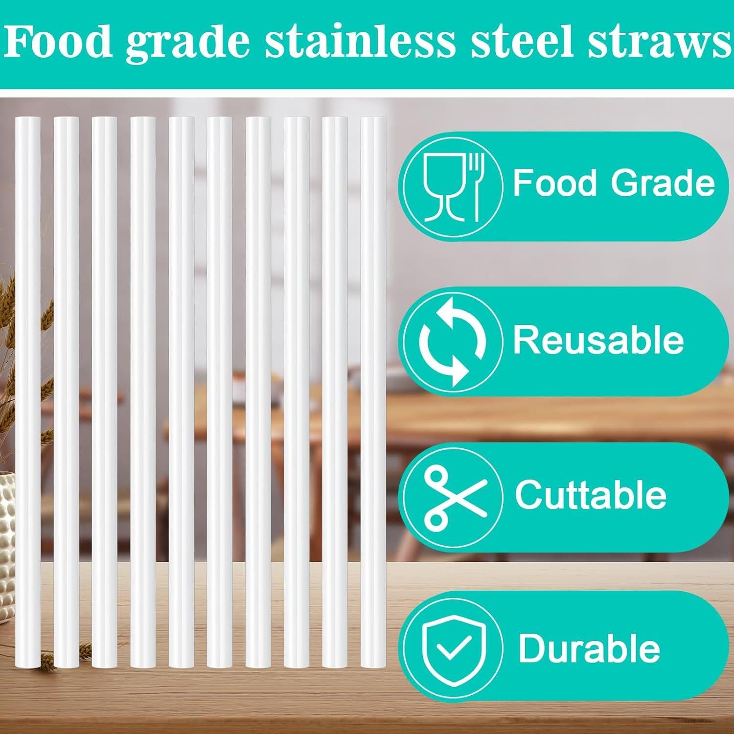 Pajillas Reutilizables Mity Rain para Botella Owala 30oz - 8 Piezas