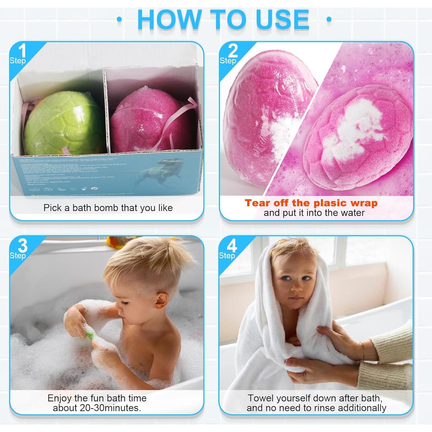 Bombas de Baño Orgánicas para Niños Zeewoo - 2 Piezas con Juguetes