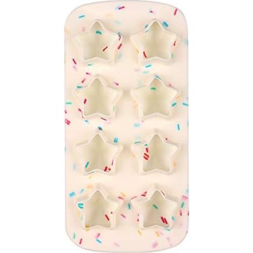 Conjunto de Moldes de Hielo de Silicona Qeewainfy 2 Piezas Estrella