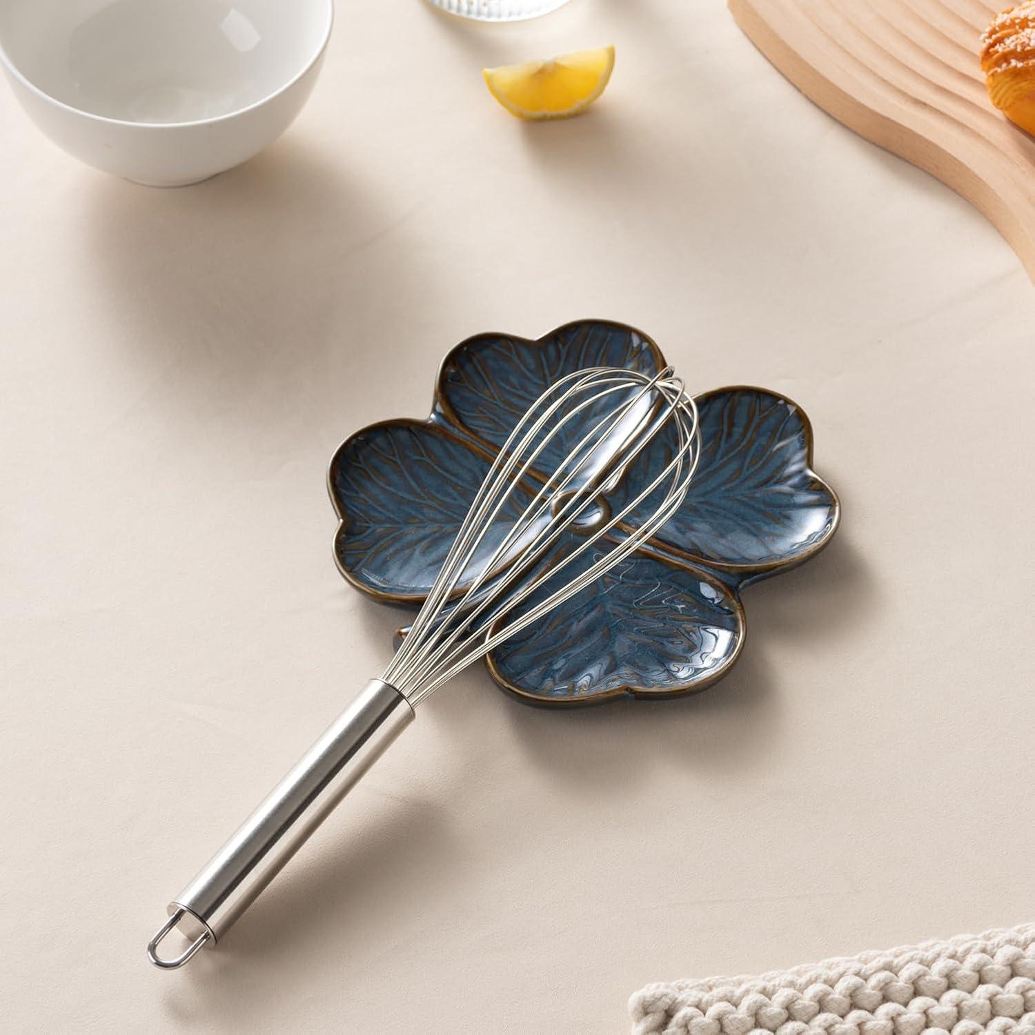 Soporte de Cuchara de Cerámica Dneuoir Trébol Azul 16x16.5cm