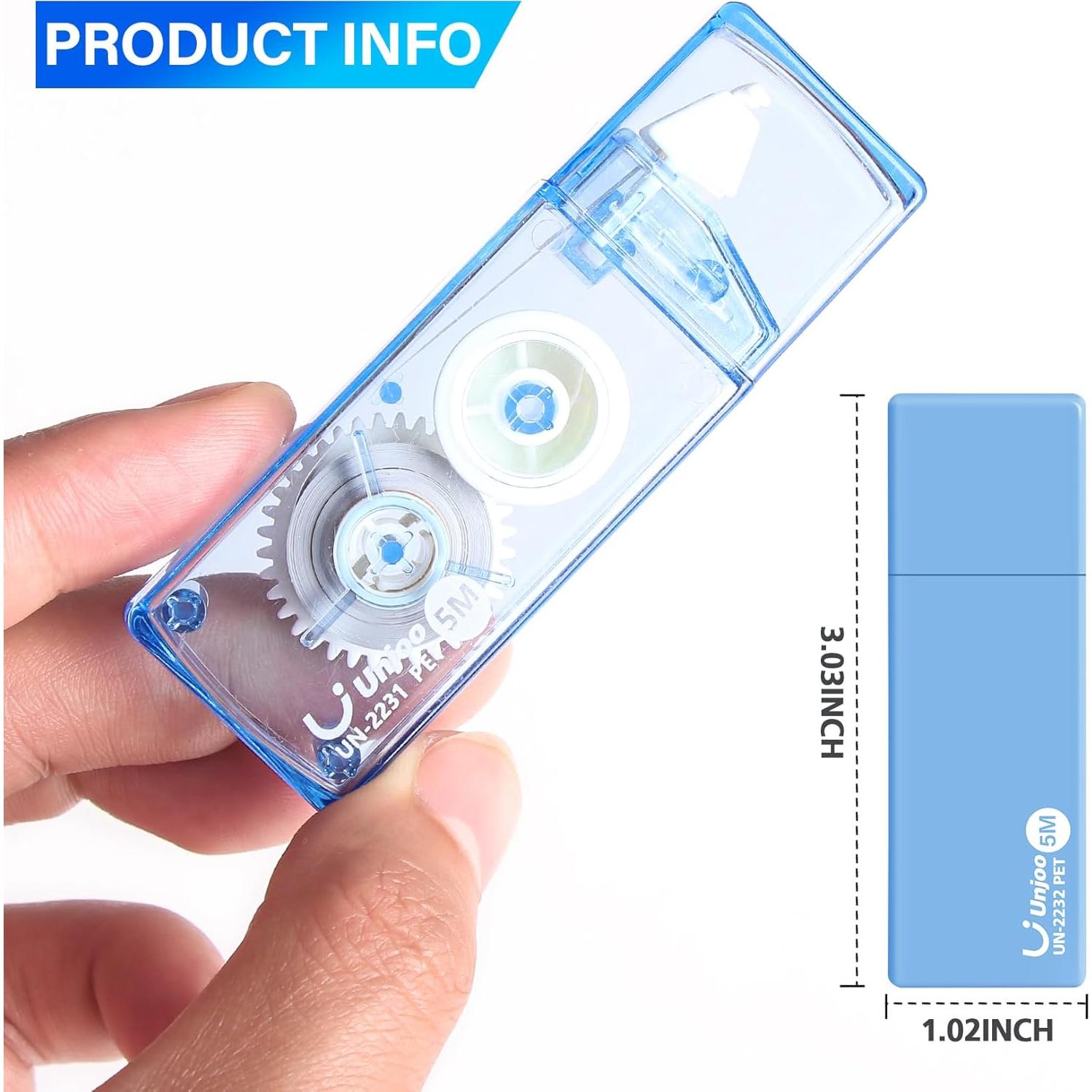 Cinta Correctora Unjoo Azul Gradiente 12 Piezas 5M x 0.5cm