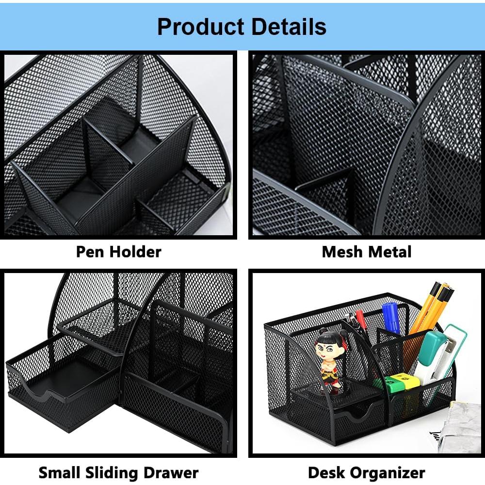 Organizador de Escritorio AUSTARK con 7 Compartimentos y Cajón