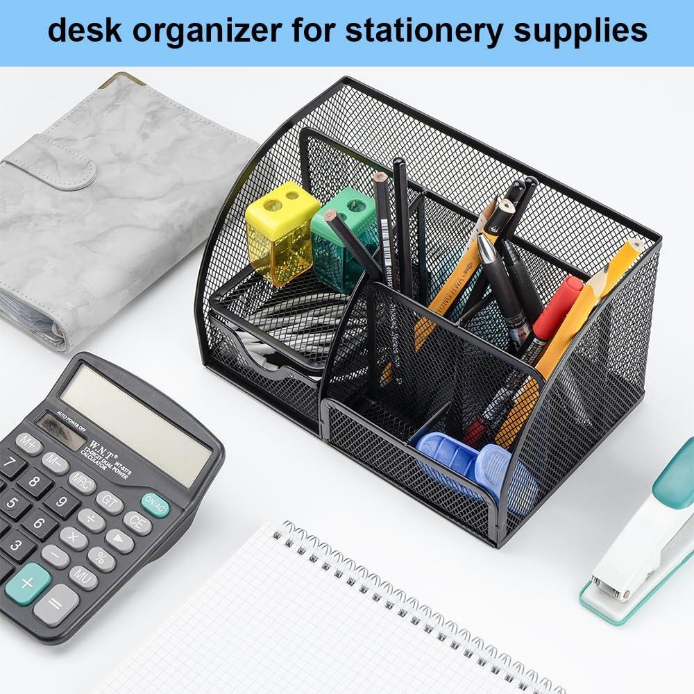 Organizador de Escritorio AUSTARK con 7 Compartimentos y Cajón