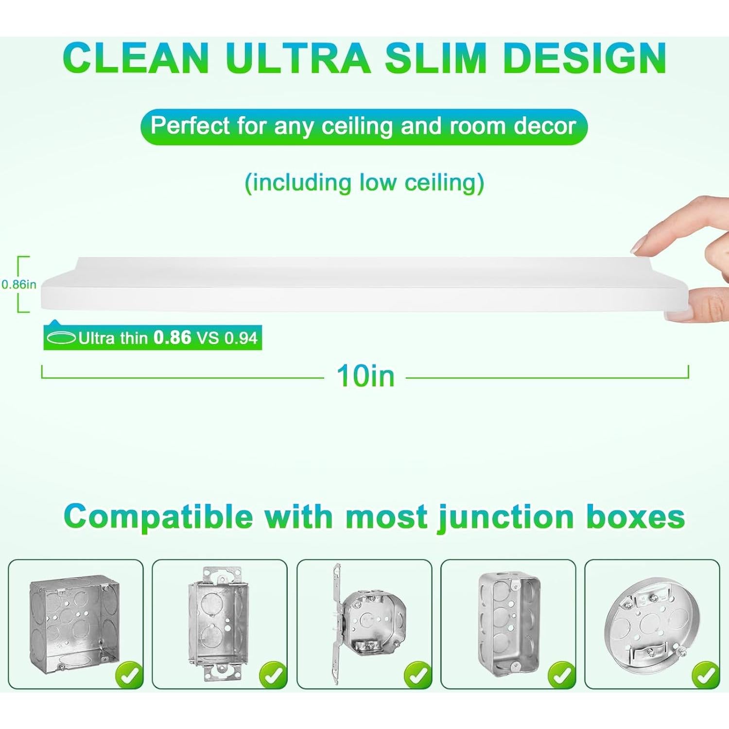 Paquete de 2 luces de techo LED GoBright 20W 2600LM 5CCT