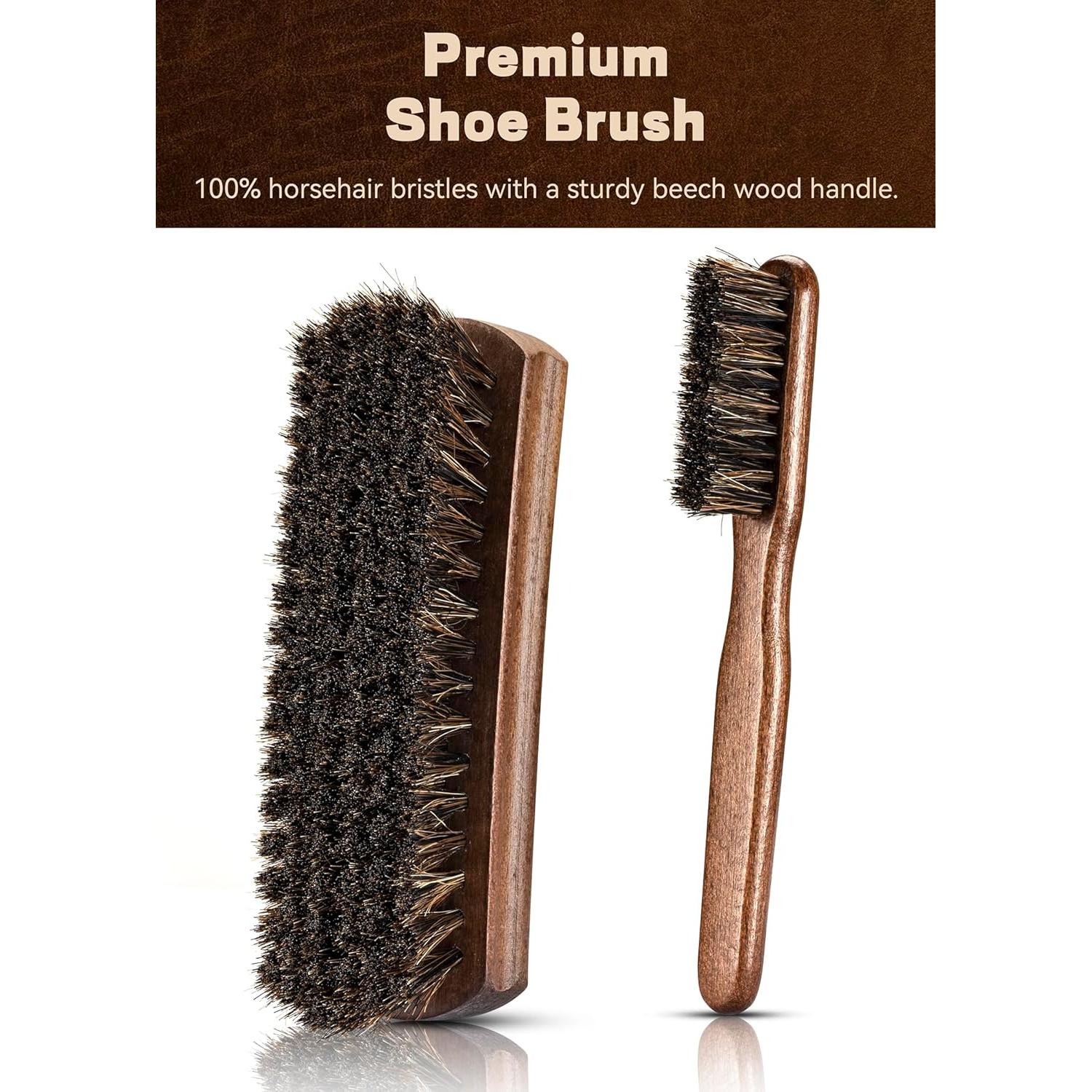 Kit de Cuidado de Zapatos de Cuero 13 Piezas Marrón