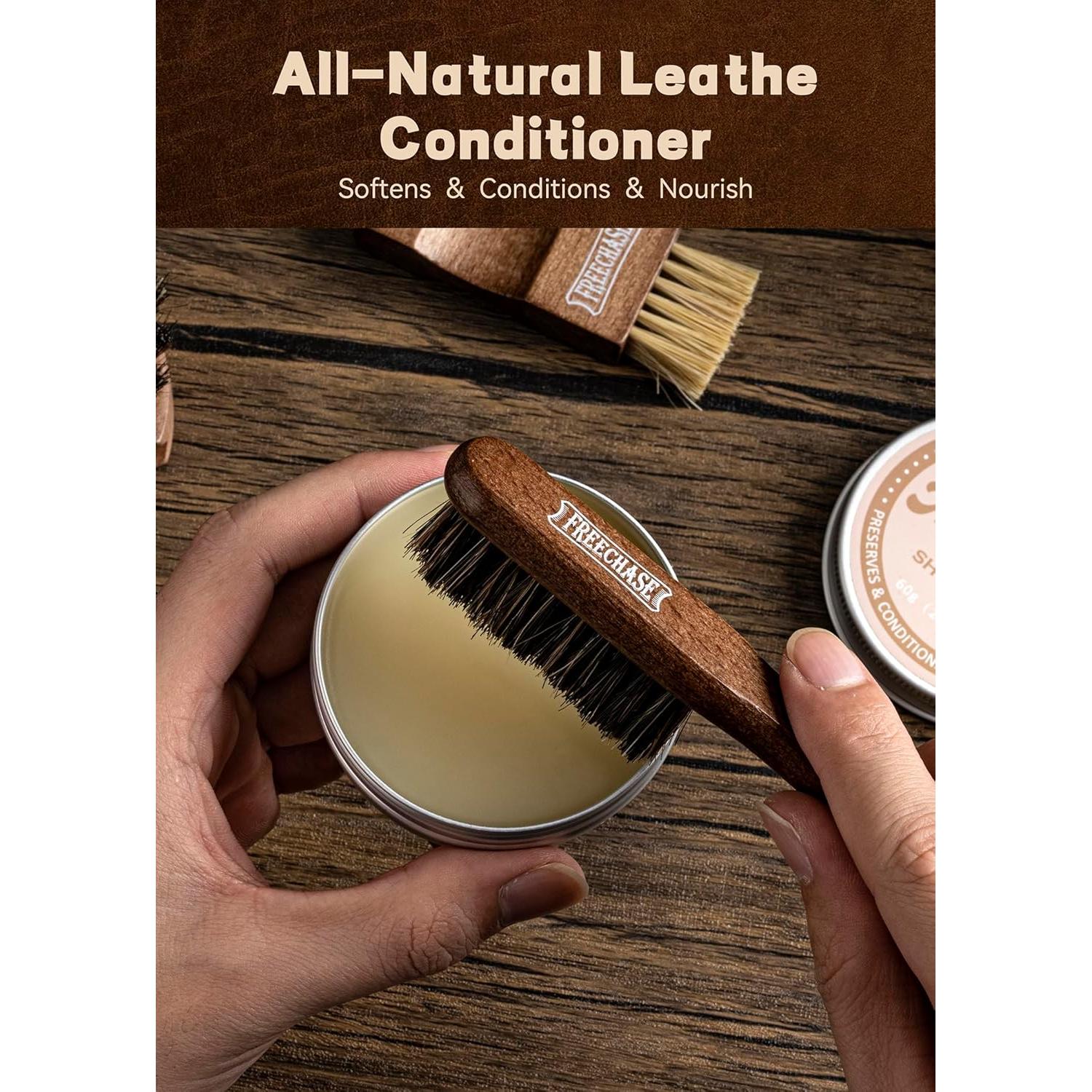 Kit de Cuidado de Zapatos de Cuero 13 Piezas Marrón