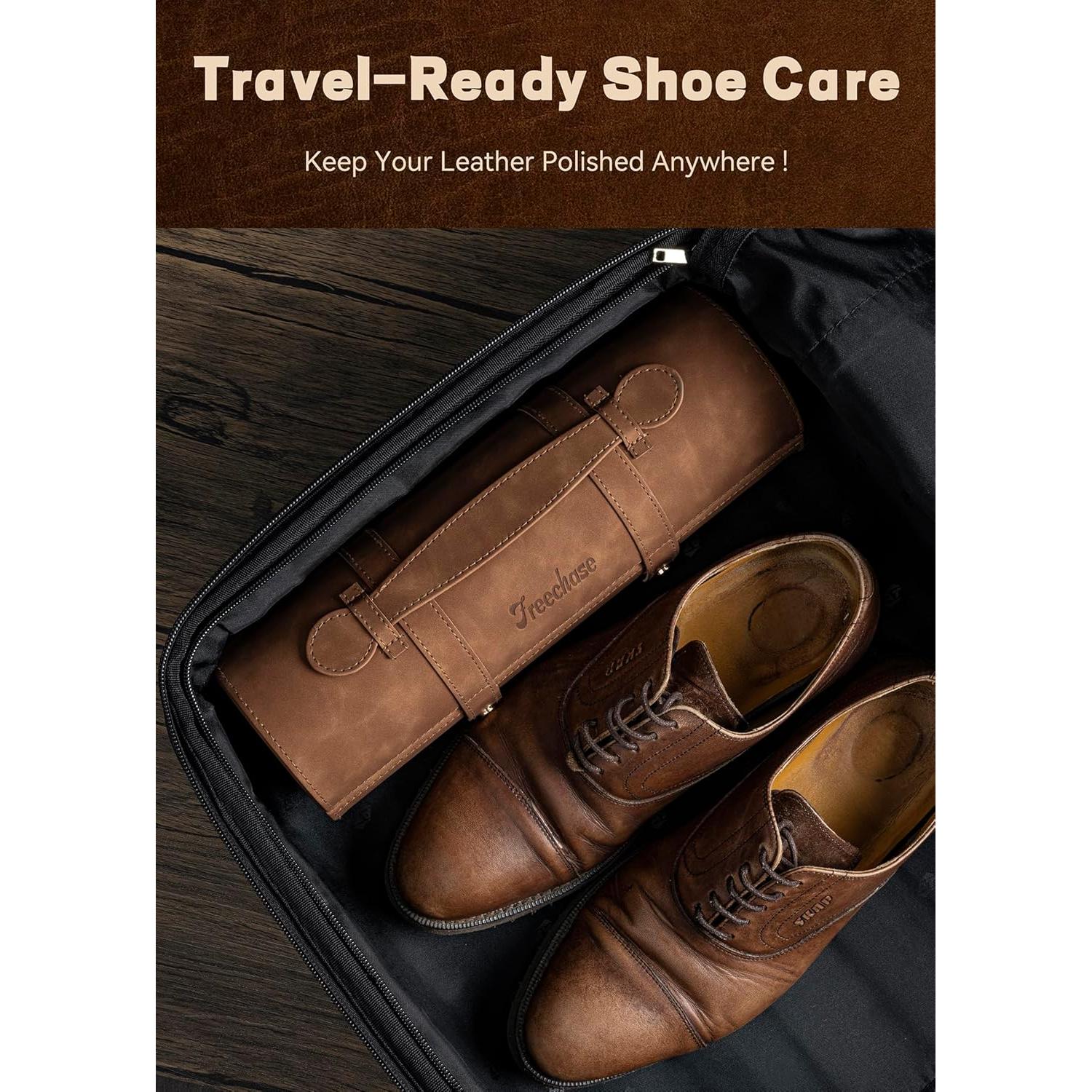 Kit de Cuidado de Zapatos de Cuero 13 Piezas Marrón