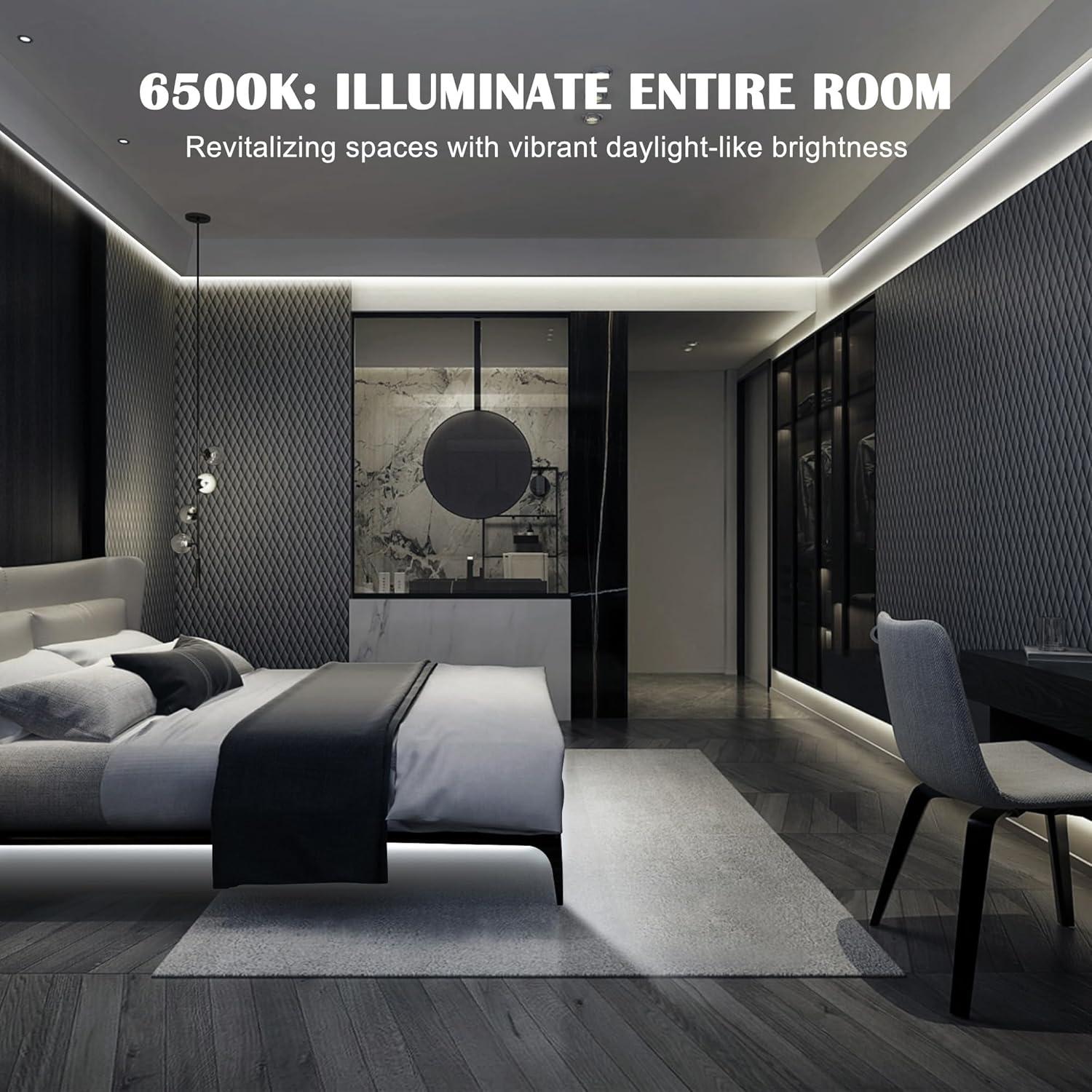 Tira de Luz LED COB 5m QooWare 6500K Regulable 910 LEDs