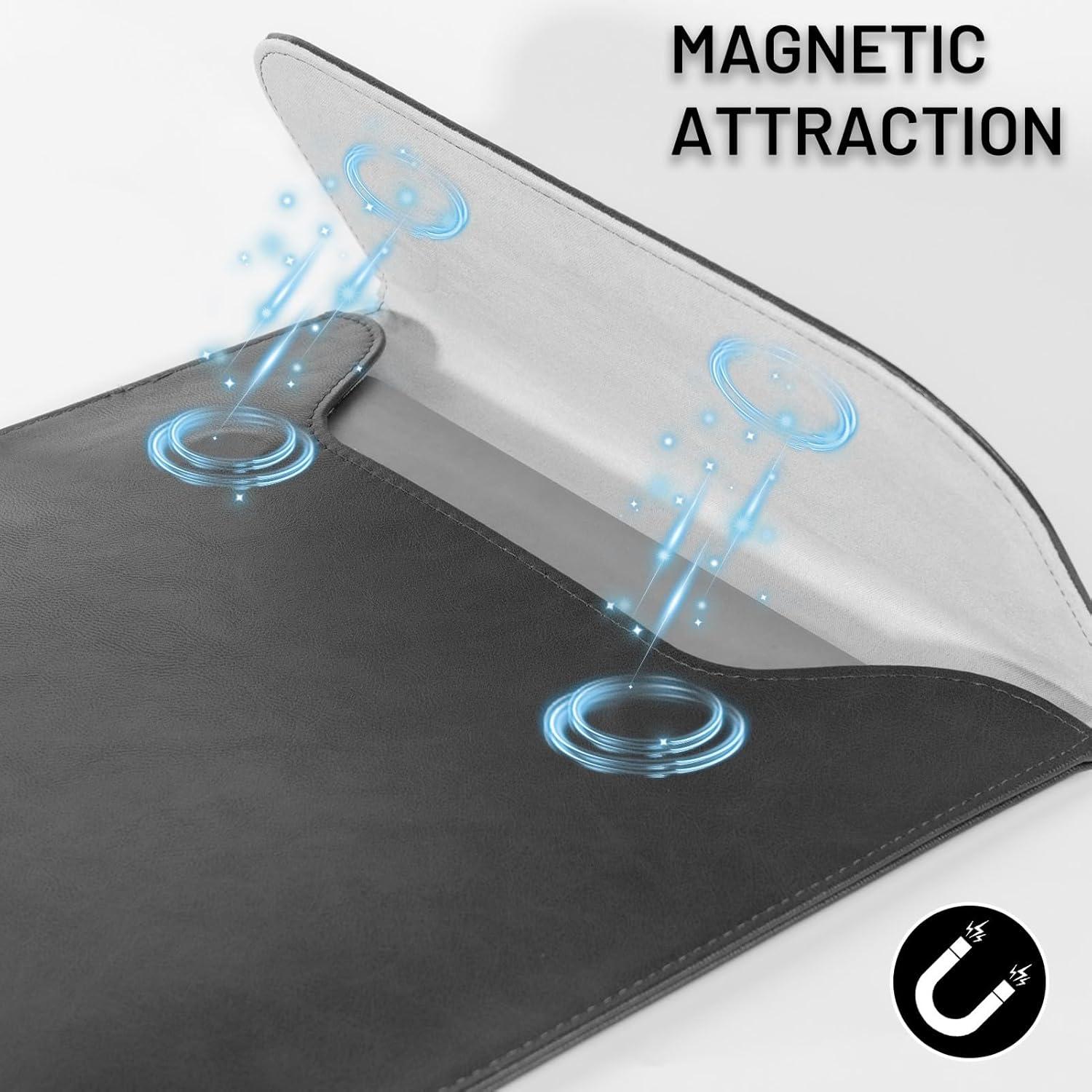 Funda para Laptop Allinside Negra 11-12" PU Cuero Resistente