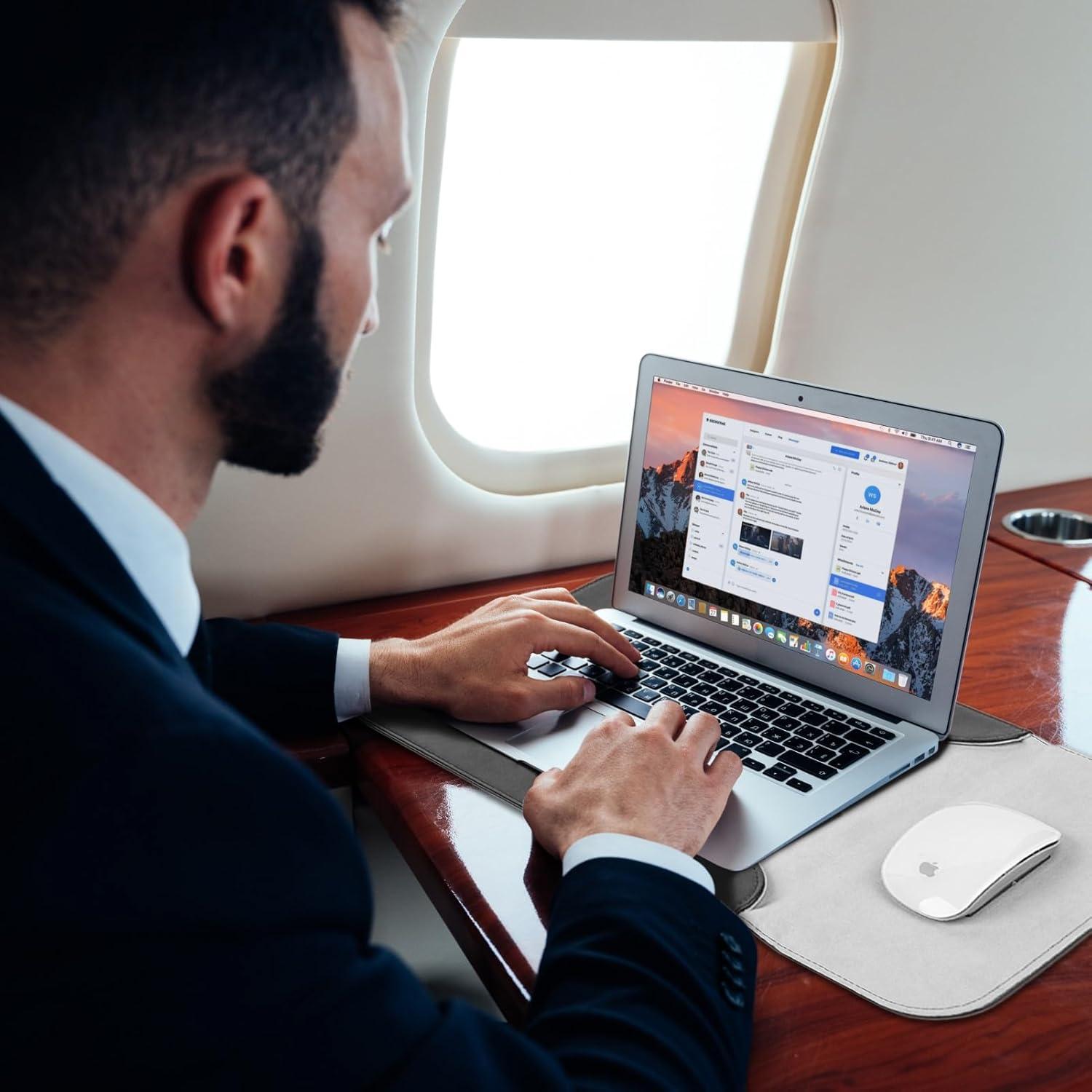 Funda para Laptop Allinside Negra 11-12" PU Cuero Resistente