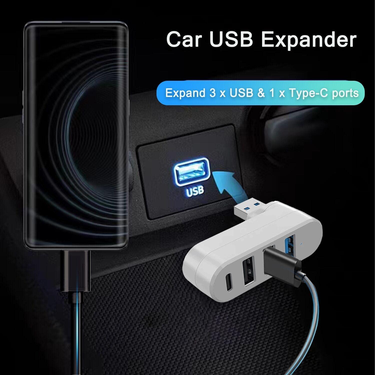 Hub USB 3.0 VIENON 4 Puertos Rotatorio USB-C para Portátil