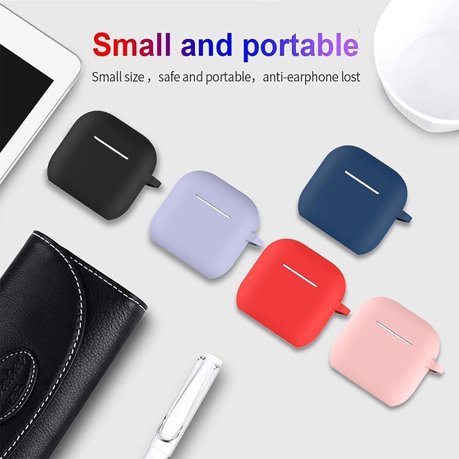 Funda de Silicona Rosa para AirPods 4ta Generación Linsaner