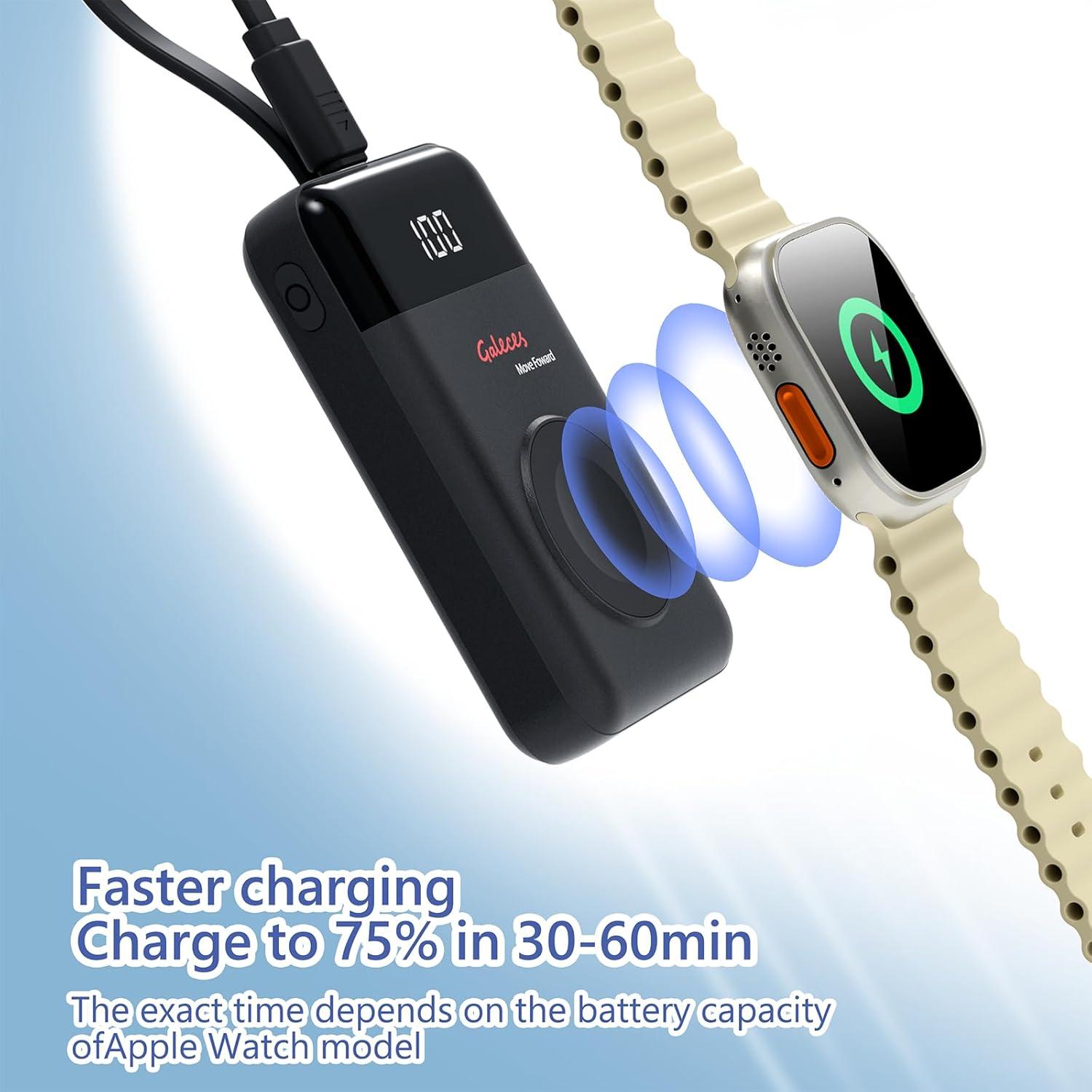 Cargador Portátil Magnético 3000mAh Galeces para Apple Watch