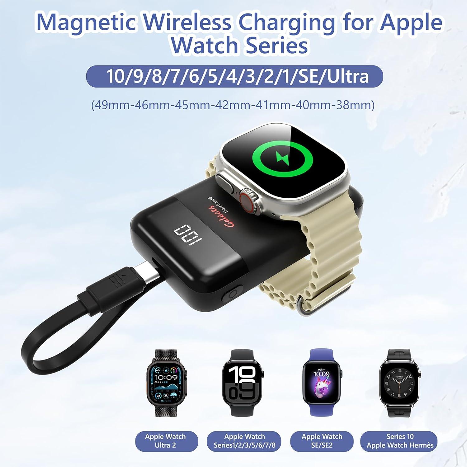 Cargador Portátil Magnético 3000mAh Galeces para Apple Watch