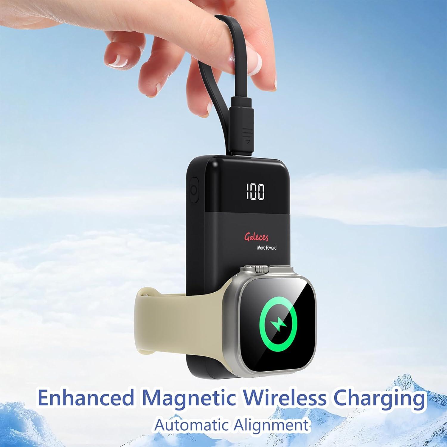 Cargador Portátil Magnético 3000mAh Galeces para Apple Watch