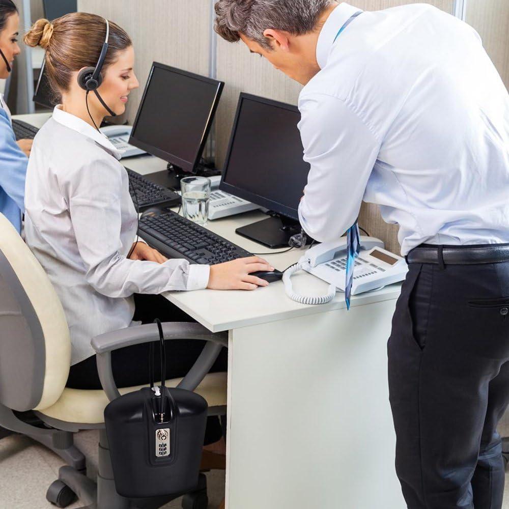 Caja Fuerte Portátil SAFEGO Negra con Llave y Combinación