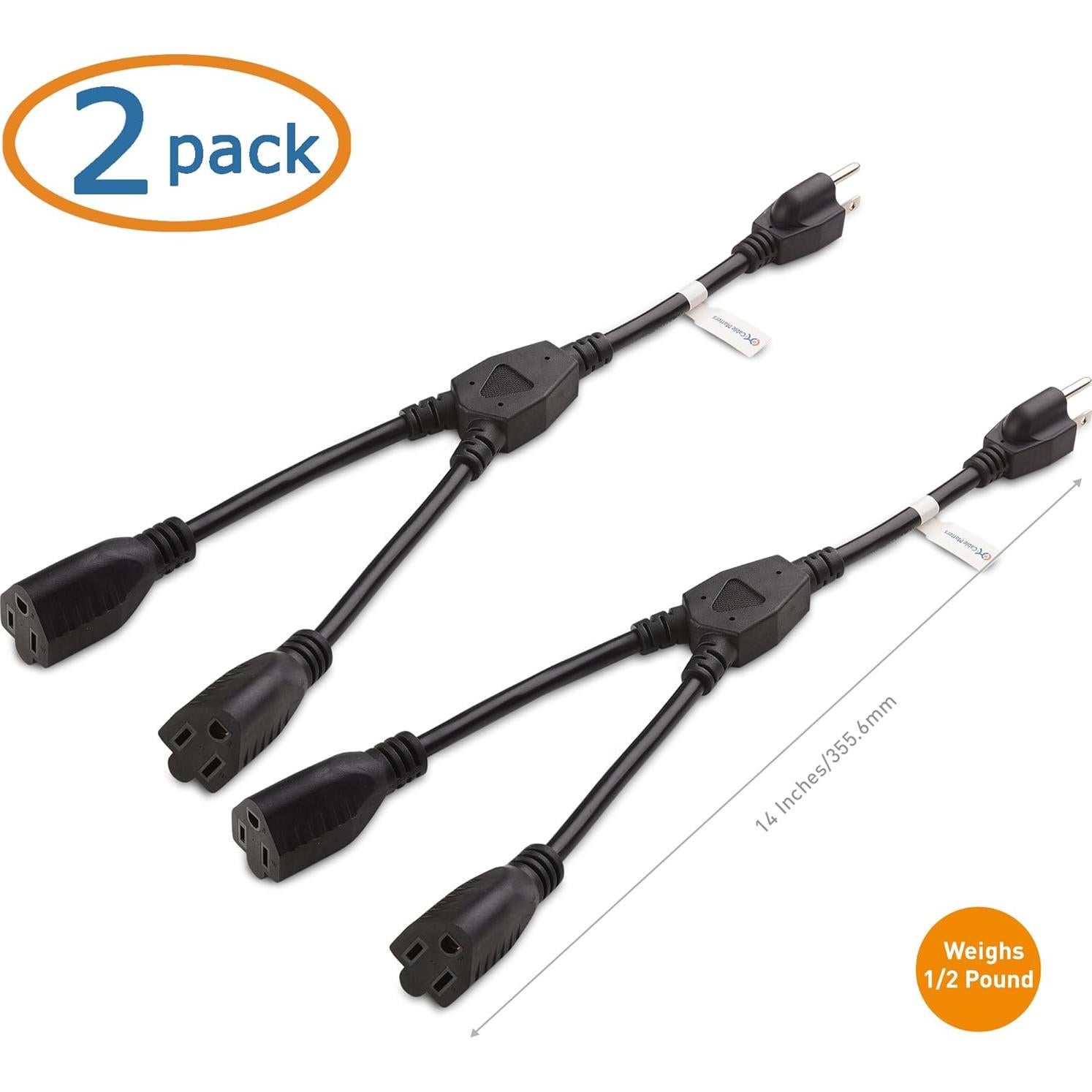 Divisor de Energía 2 Salidas Cable Matters 0.36m 16 AWG