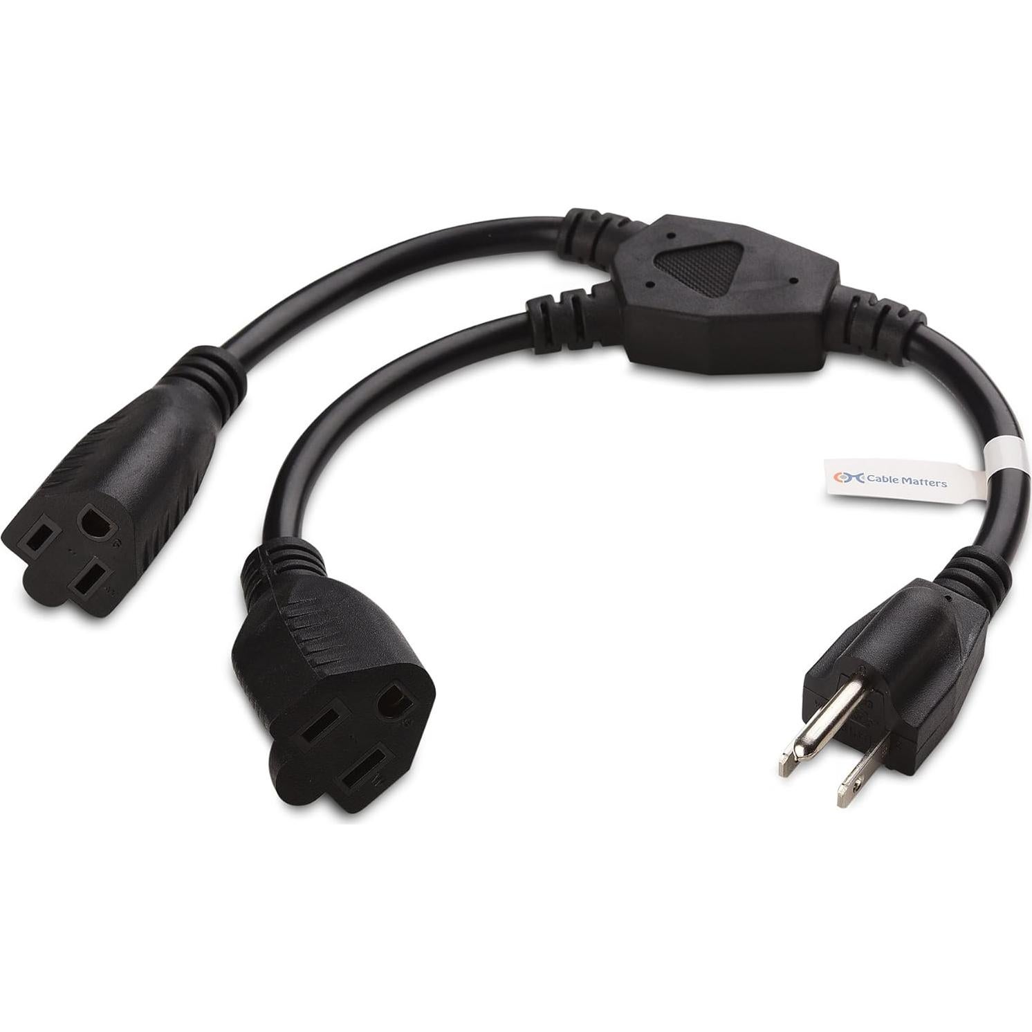 Divisor de Energía 2 Salidas Cable Matters 0.36m 16 AWG