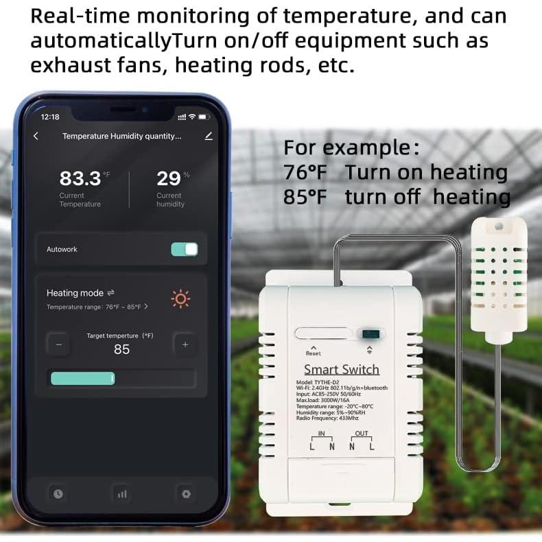 Controlador de Temperatura y Humedad WiFi MHCOZY 16A