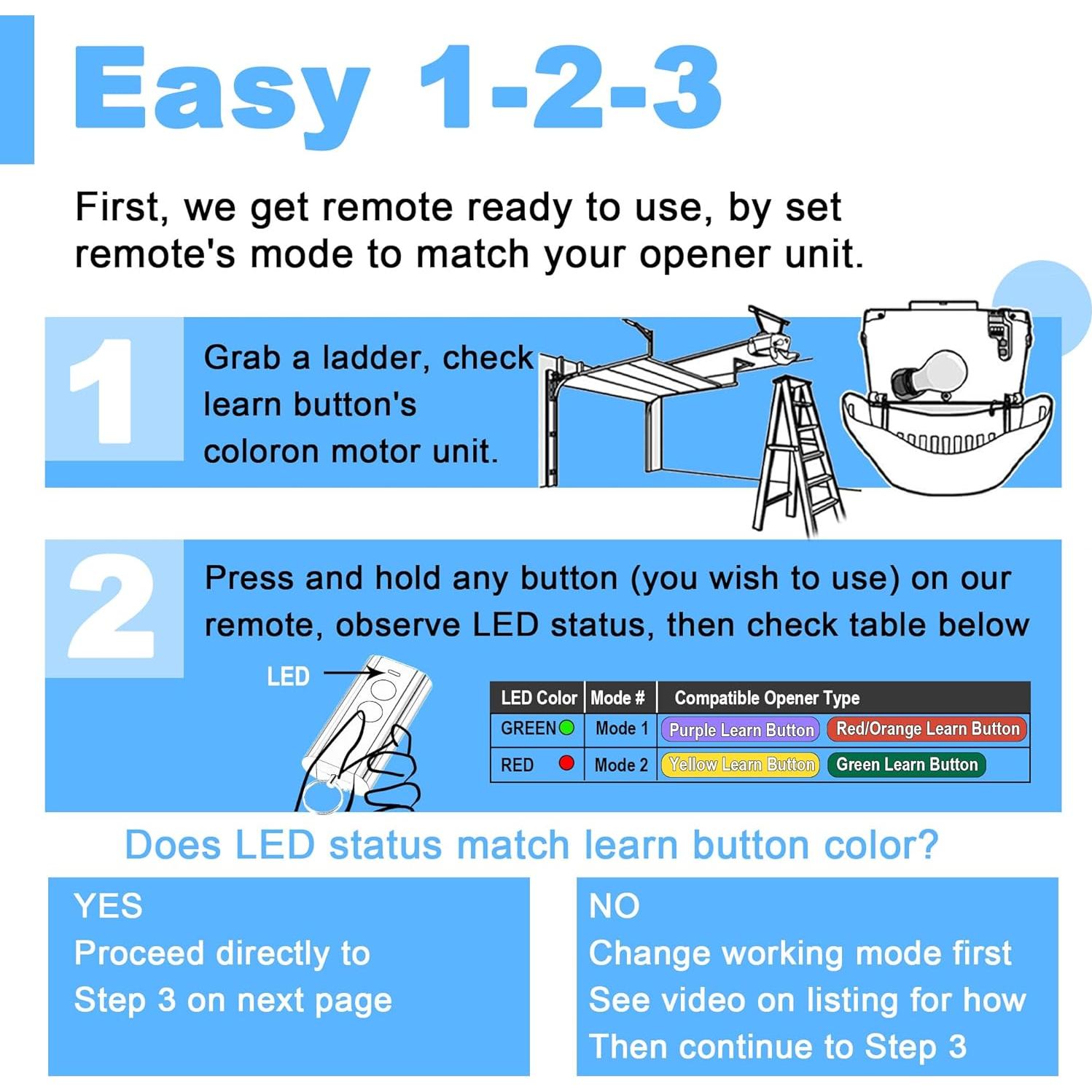 Control Remoto Universal DDcafor 893MAX para Garaje