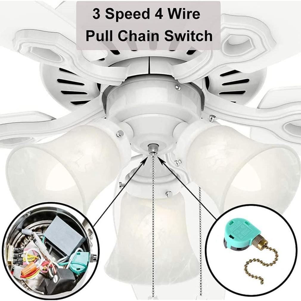 Interruptor de Ventilador de Techo Aoprofree ZE-268S6 3 Velocidades Bronce