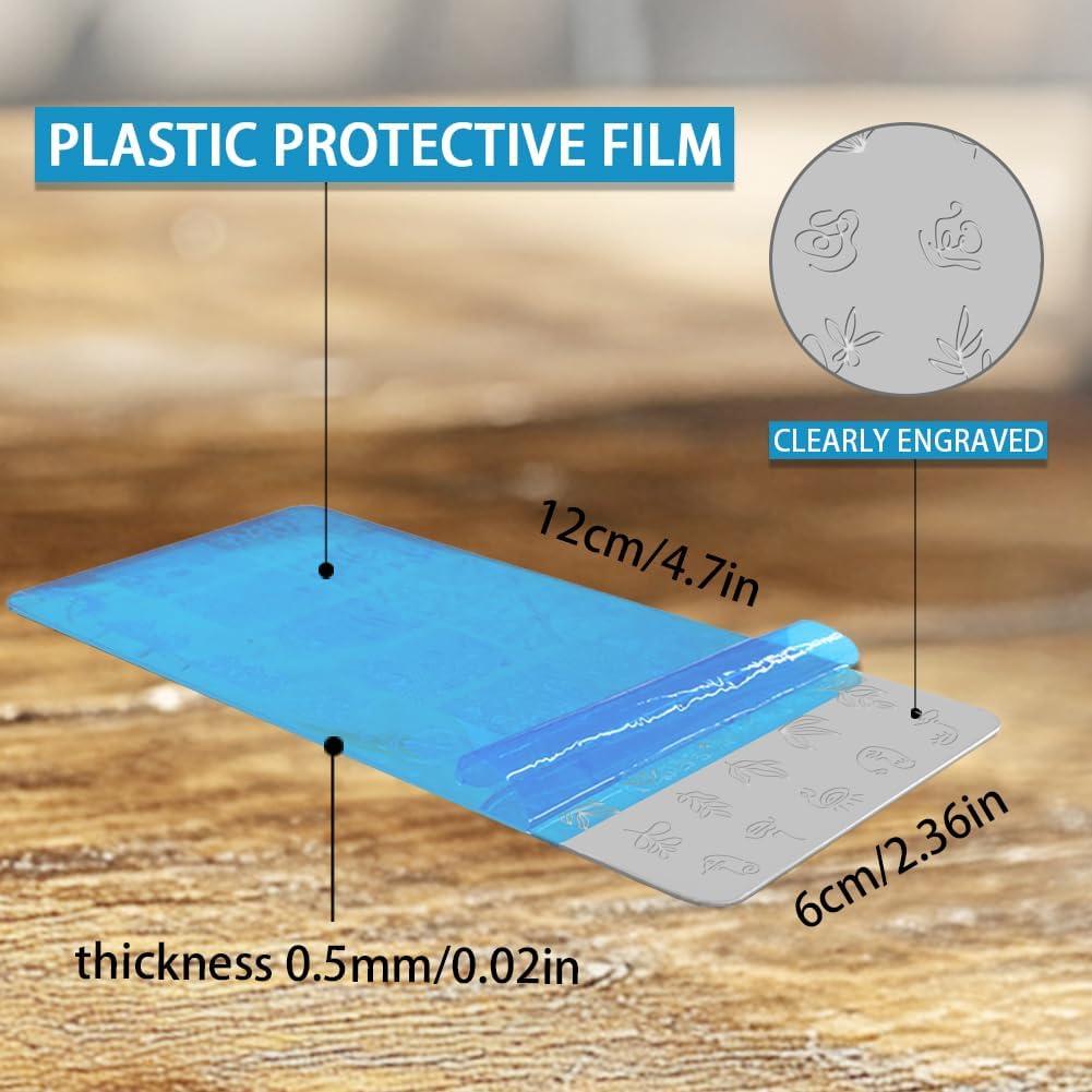 Juego de Plantillas de Estampado de Uñas Beinkmake 3 Piezas